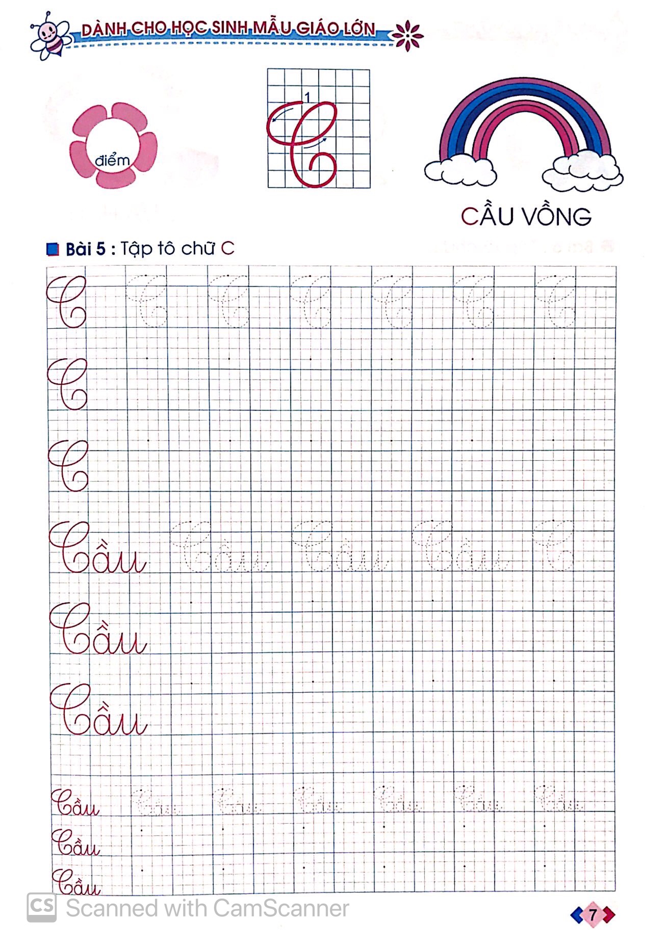 tủ sách cho bé vào lớp 1 - bé tập tô chữ hoa dành cho học sinh mẫu giáo lớn