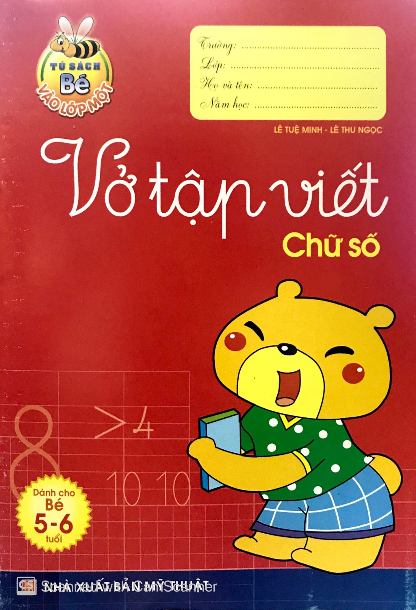 tủ sách cho bé vào lớp 1 - vở tập viết chữ số (dành cho trẻ mẫu giáo 5 - 6 tuổi) - tái bản 2020