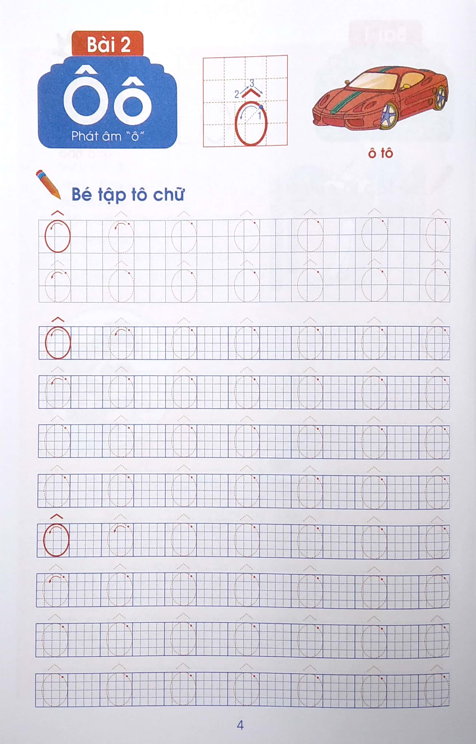 tủ sách chuẩn bị cho bé vào lớp 1 - bé tô màu chữ cái (4-5 tuổi)