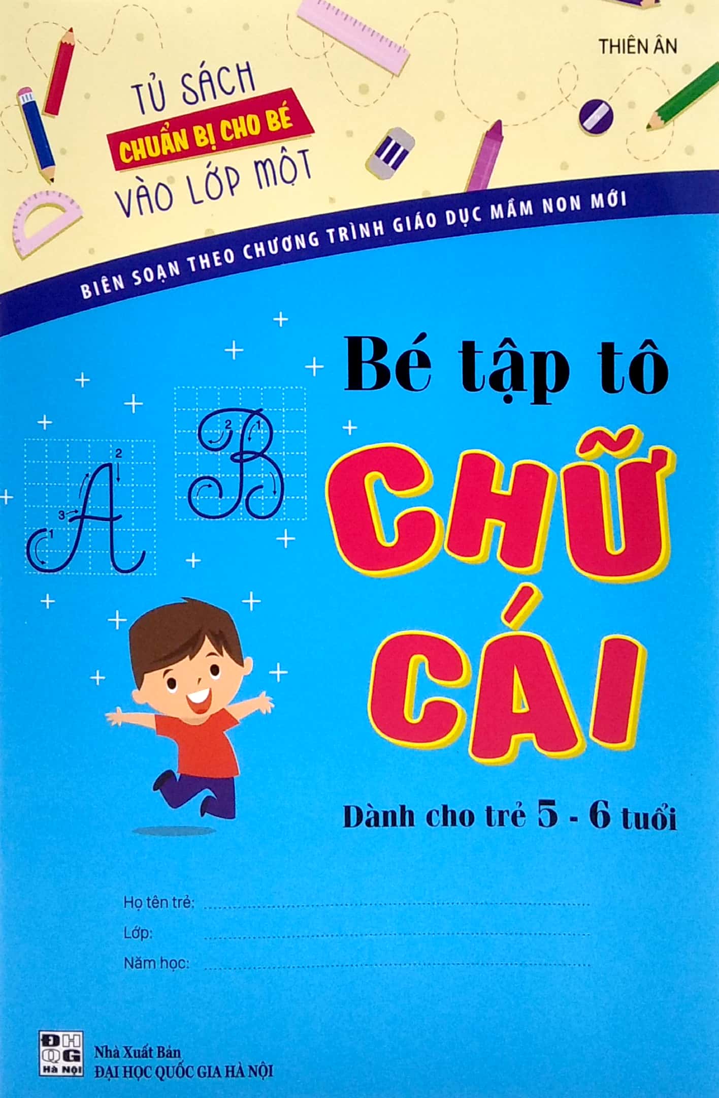 tủ sách chuẩn bị cho bé vào lớp 1 - bé tô màu chữ cái (5-6 tuổi)