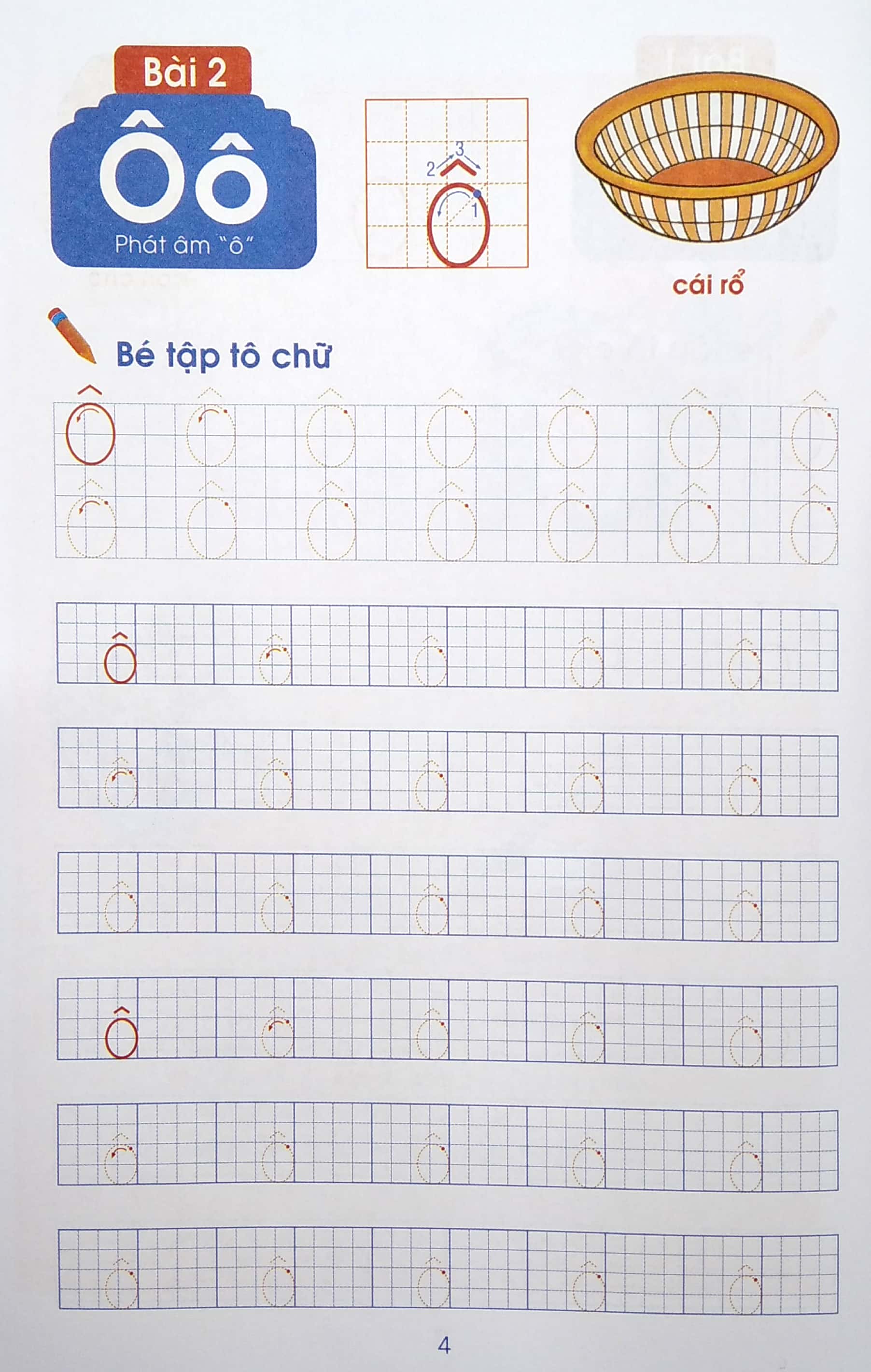 tủ sách chuẩn bị cho bé vào lớp 1 - bé tô màu chữ cái (5-6 tuổi)