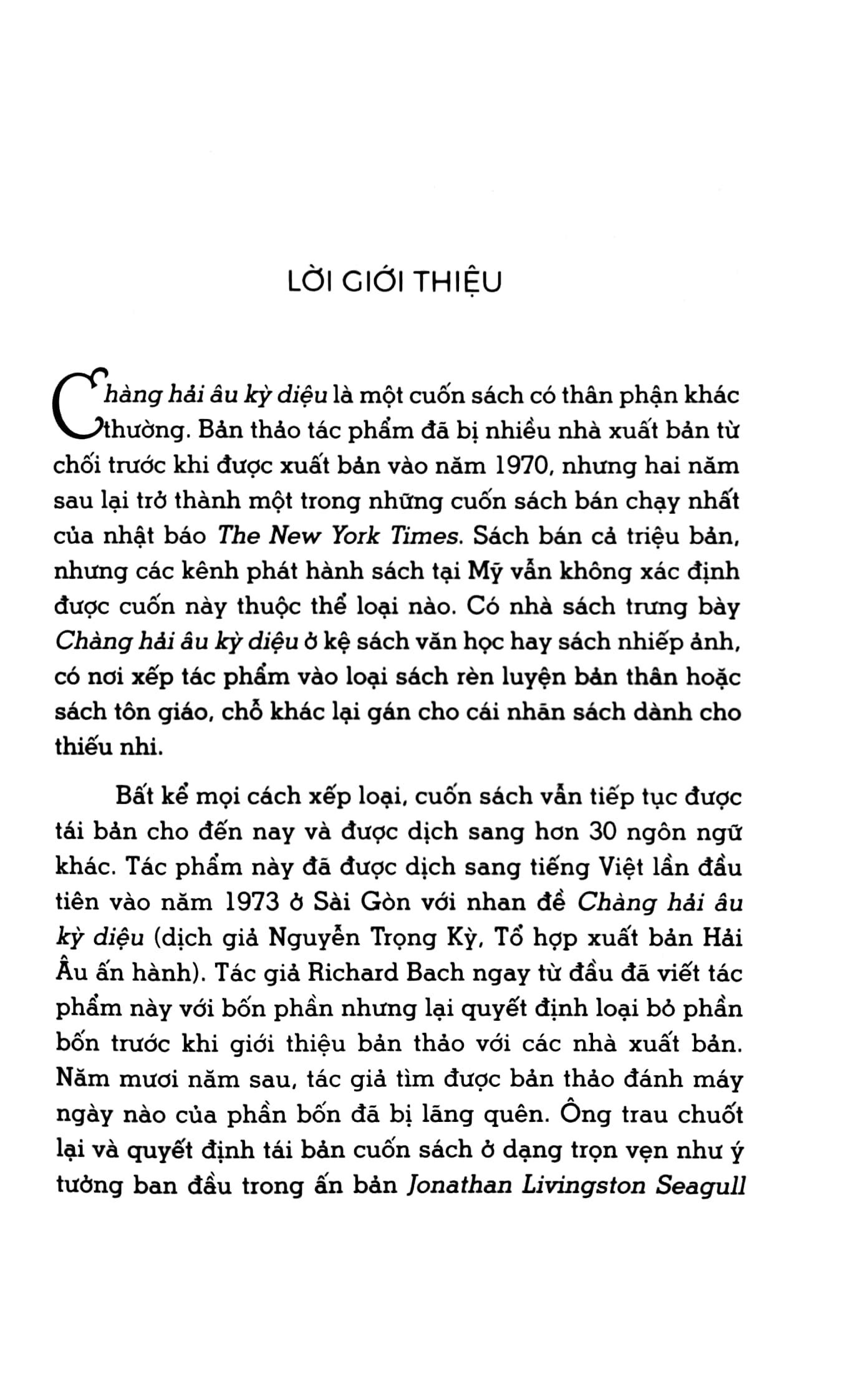 tủ sách đời người - chàng hải âu kỳ diệu