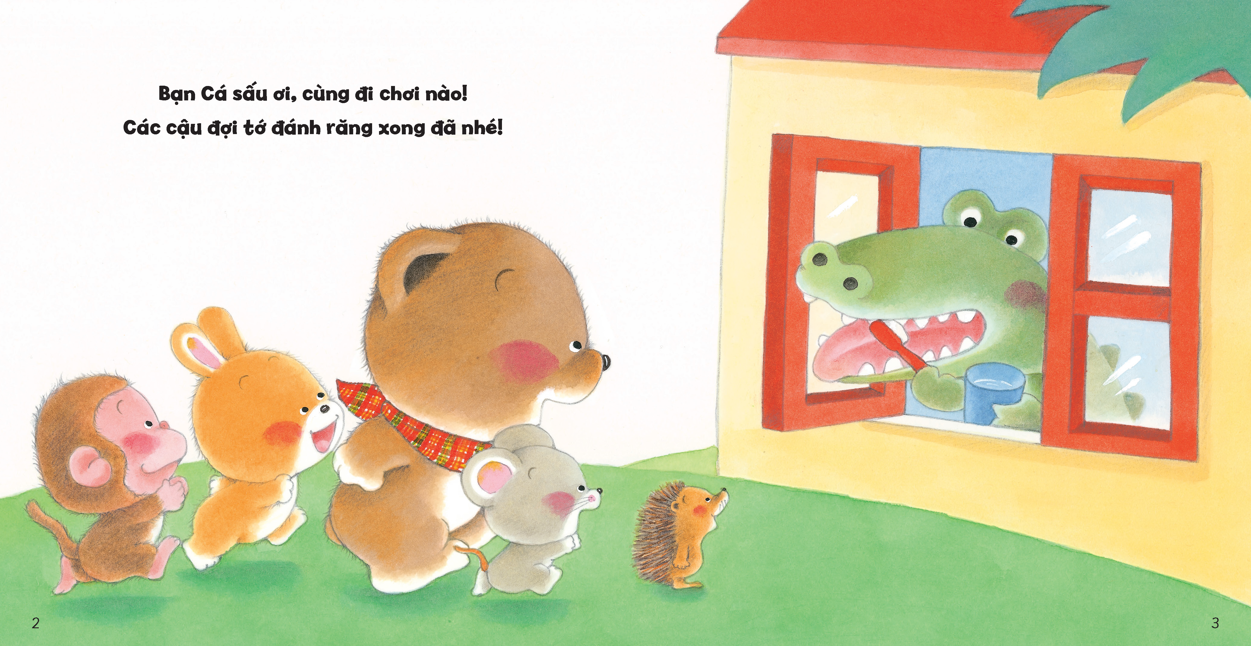 tủ sách ehon cho bé - đánh răng​ - bìa cứng