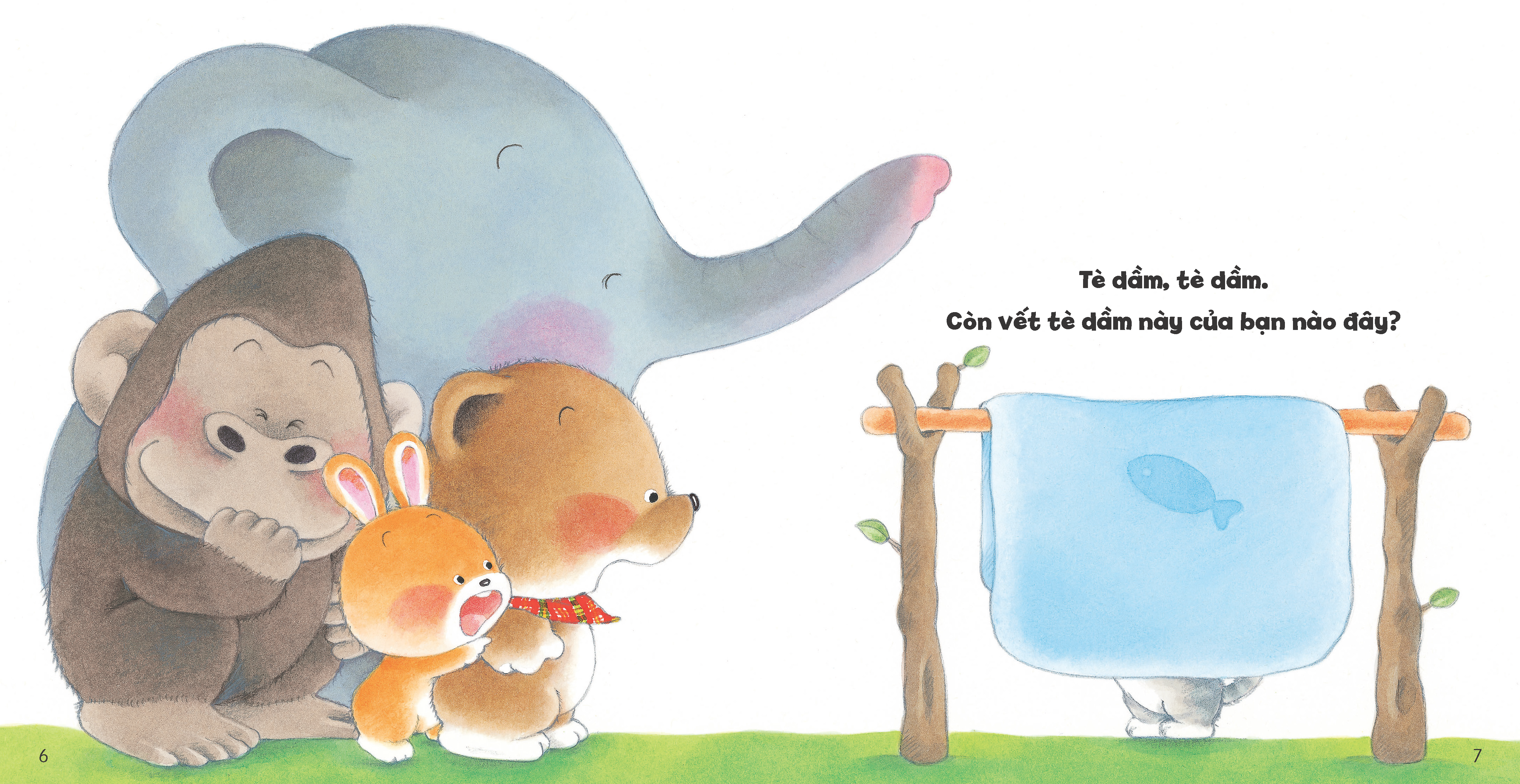 tủ sách ehon cho bé - vết tè dầm​ - bìa cứng