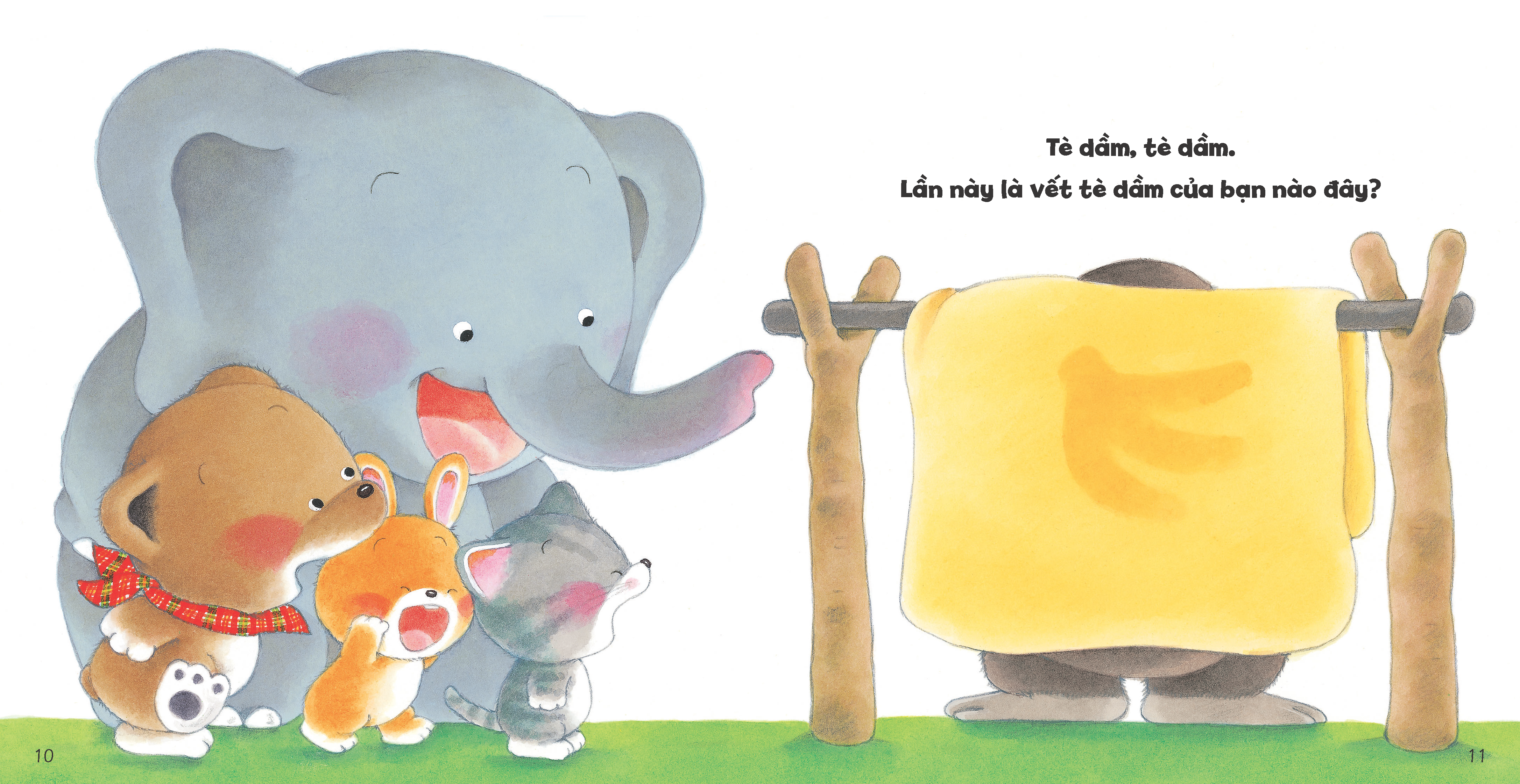 tủ sách ehon cho bé - vết tè dầm​ - bìa cứng