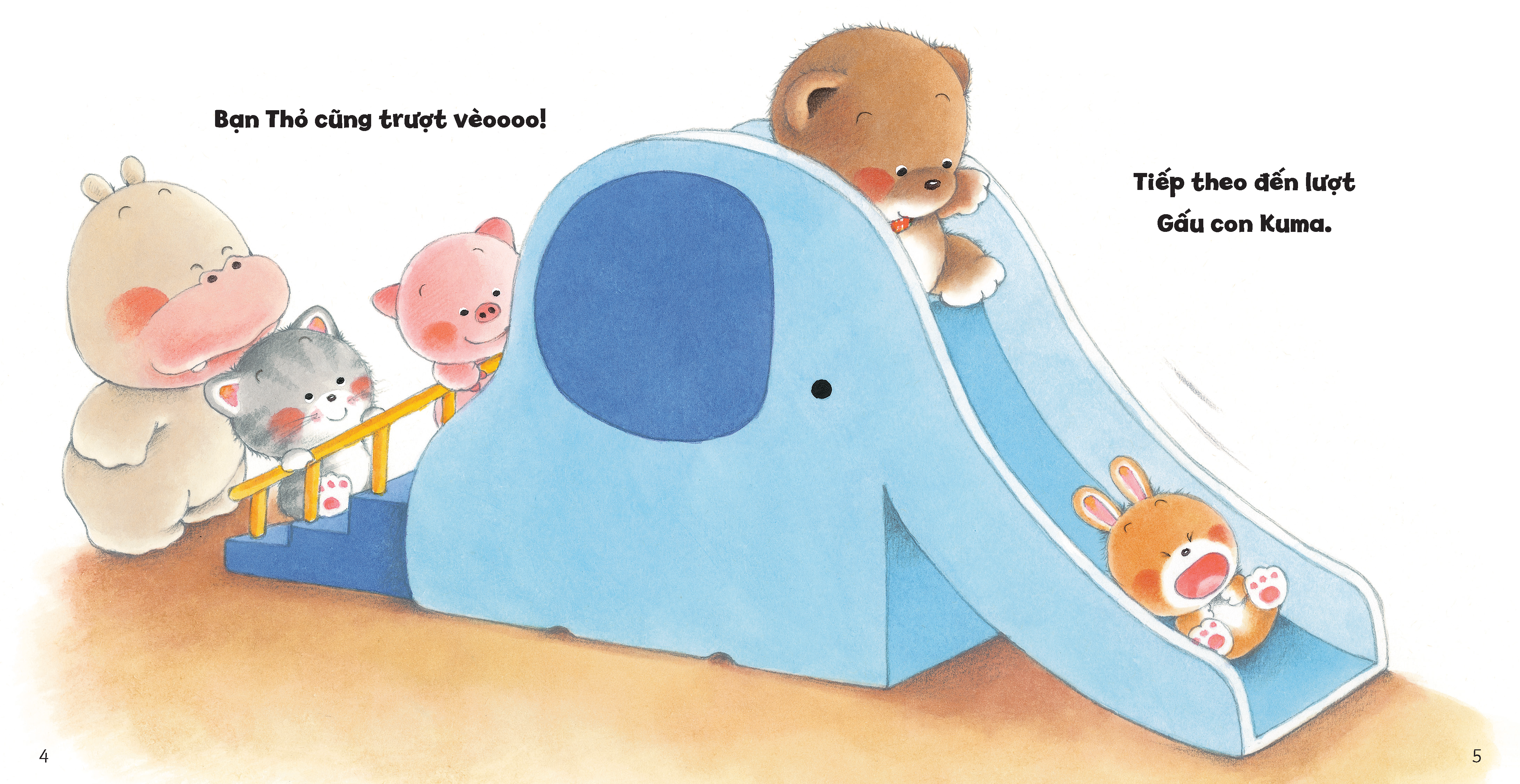 tủ sách ehon cho bé - xếp hàng chờ đến lượt​ - bìa cứng