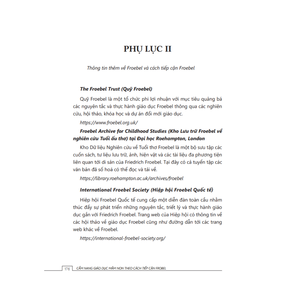 Tủ Sách Giáo Dục Mầm Non IPER - Cẩm Nang Giáo Dục Mầm Non Theo Cách Tiếp Cận Froebel