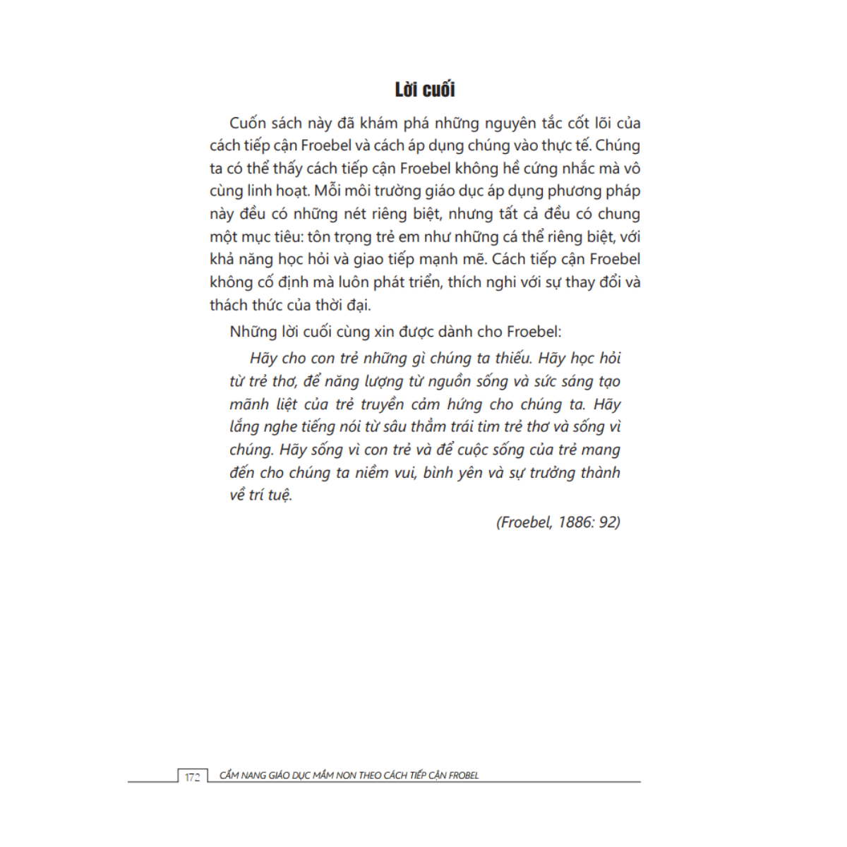 Tủ Sách Giáo Dục Mầm Non IPER - Cẩm Nang Giáo Dục Mầm Non Theo Cách Tiếp Cận Froebel