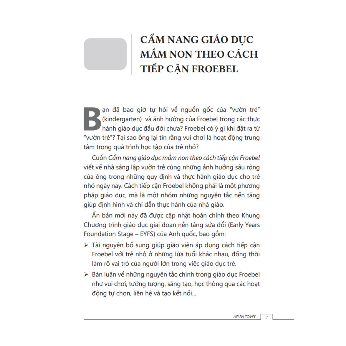 Tủ Sách Giáo Dục Mầm Non IPER - Cẩm Nang Giáo Dục Mầm Non Theo Cách Tiếp Cận Froebel