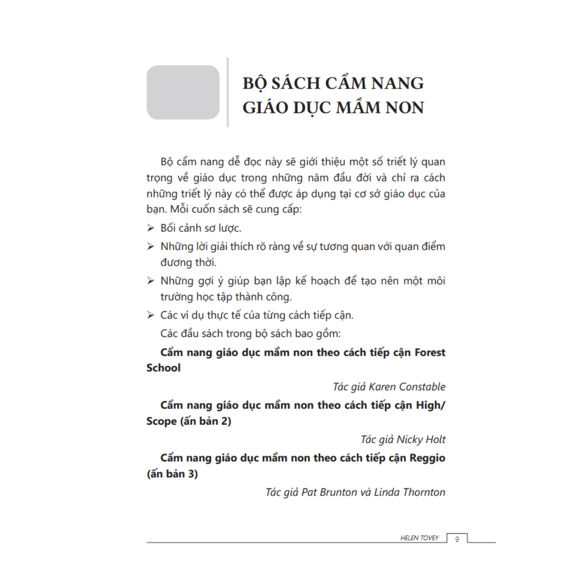 Tủ Sách Giáo Dục Mầm Non IPER - Cẩm Nang Giáo Dục Mầm Non Theo Cách Tiếp Cận Froebel