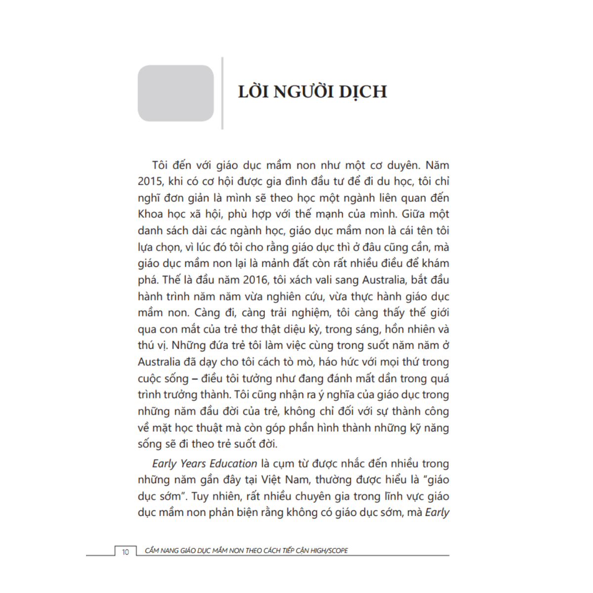 Tủ Sách Giáo Dục Mầm Non IPER - Cẩm Nang Giáo Dục Mầm Non Theo Cách Tiếp Cận High/Scope