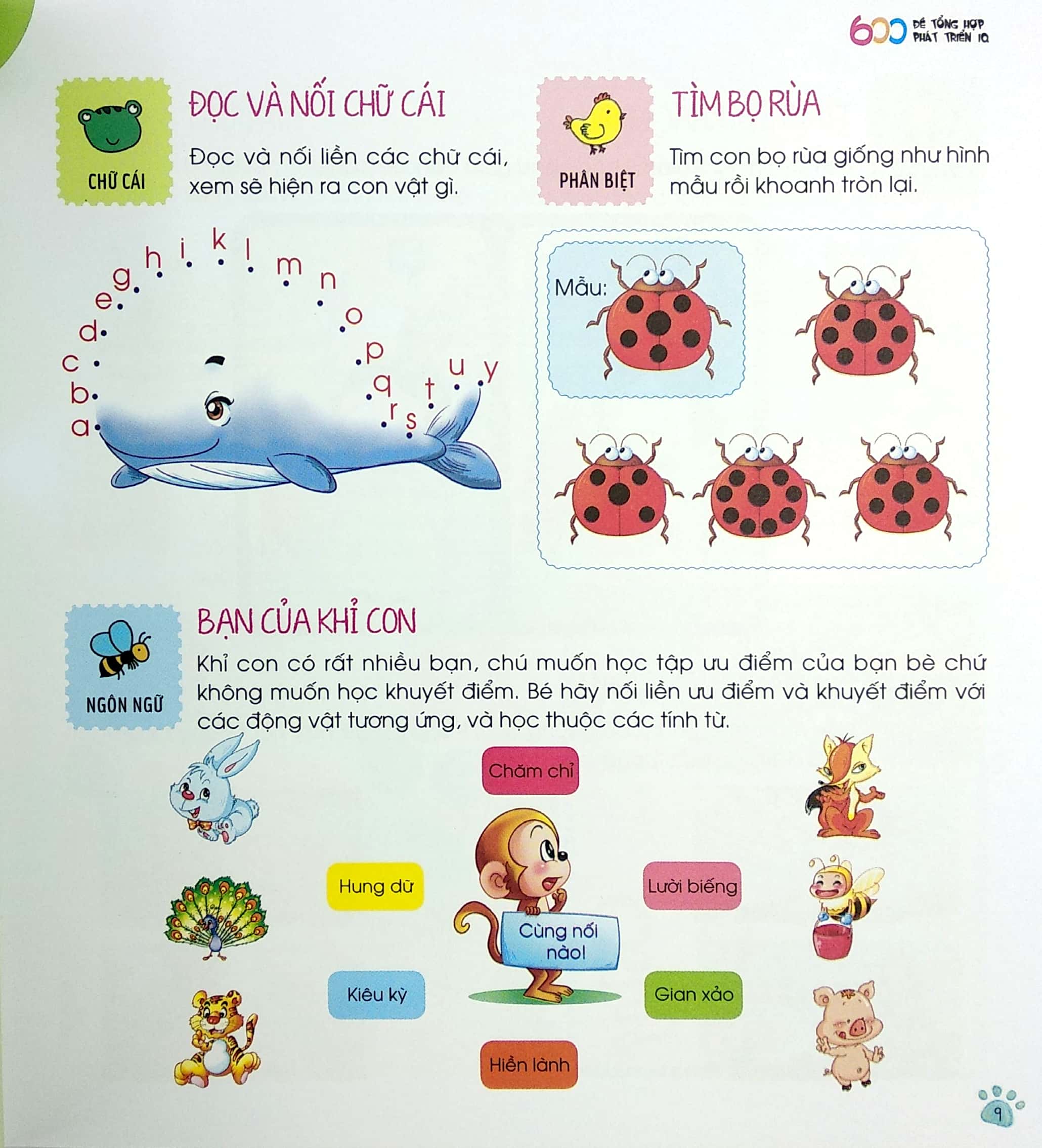 tủ sách giáo dục sớm - 600 đề tổng hợp phát triển iq -1