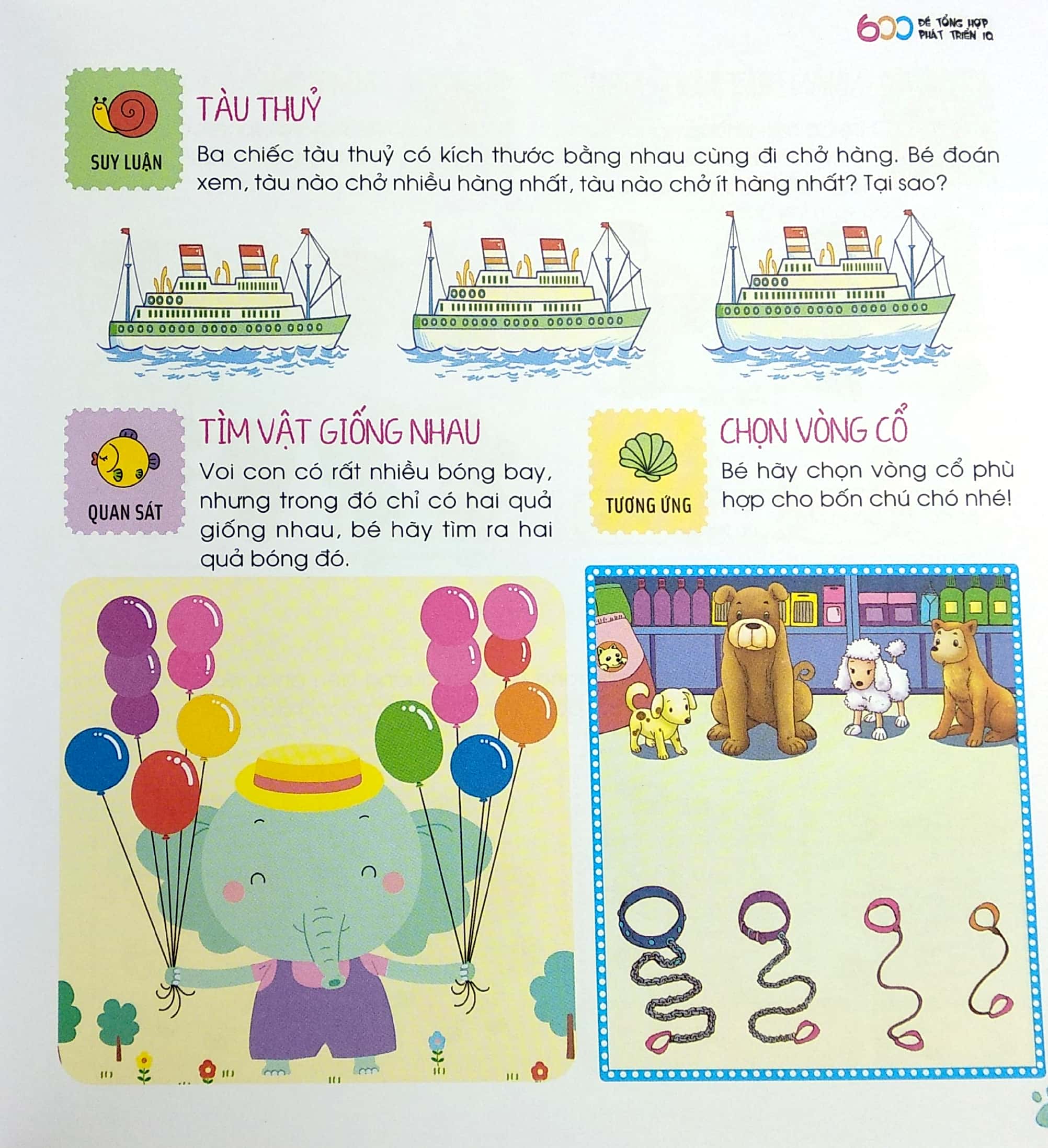 tủ sách giáo dục sớm - 600 đề tổng hợp phát triển iq -1