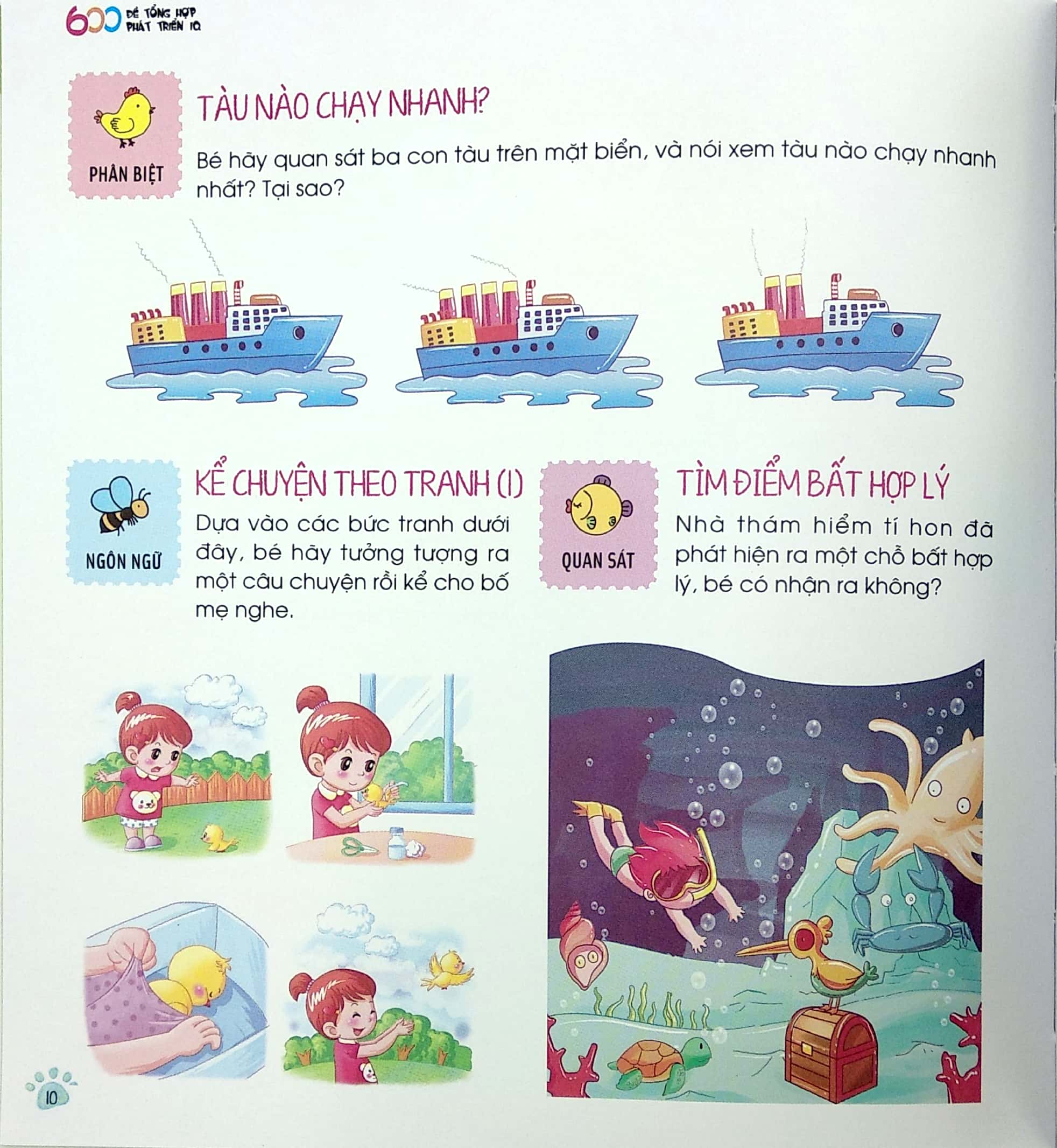 tủ sách giáo dục sớm - 600 đề tổng hợp phát triển iq -2