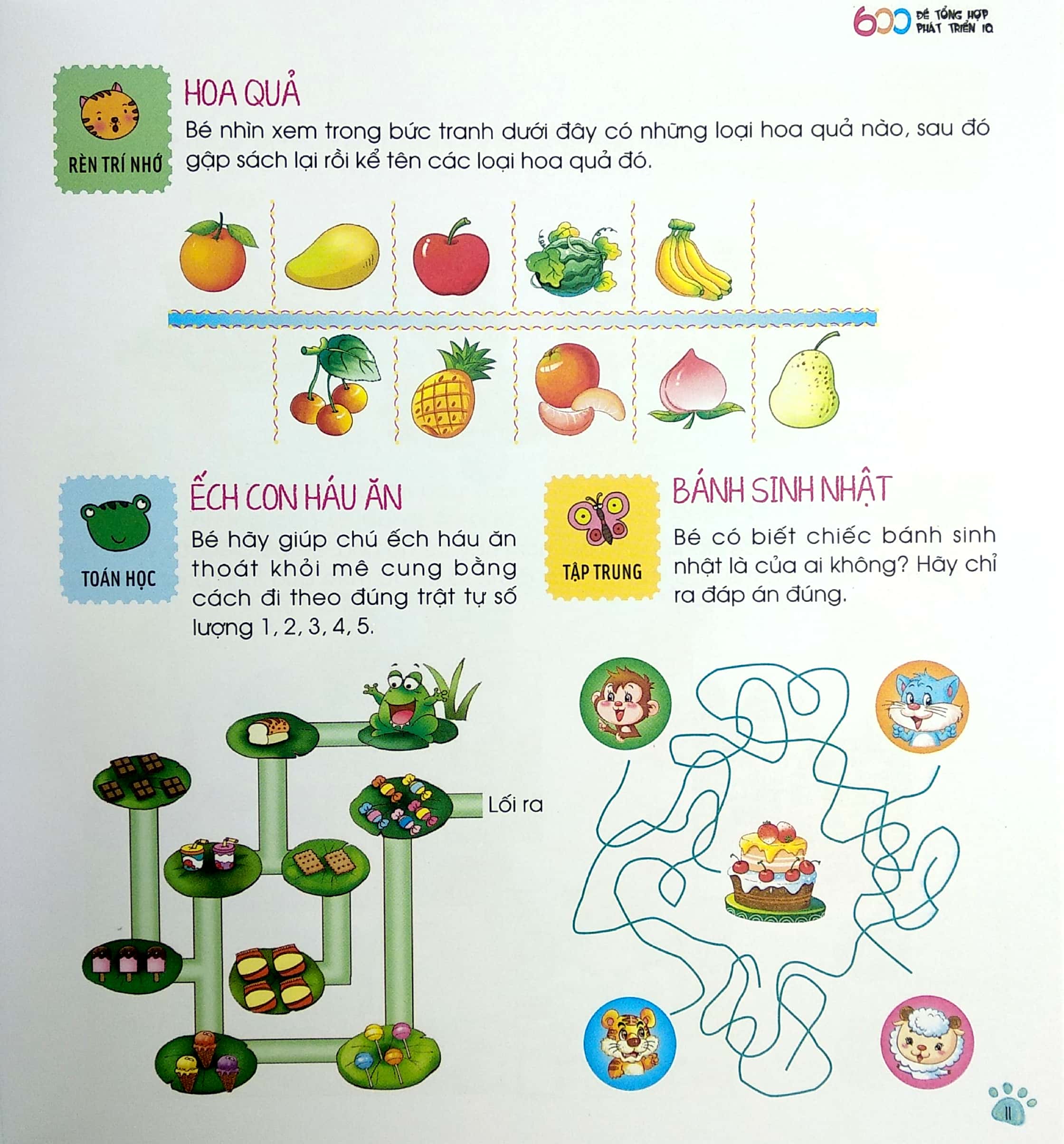 tủ sách giáo dục sớm - 600 đề tổng hợp phát triển iq -2