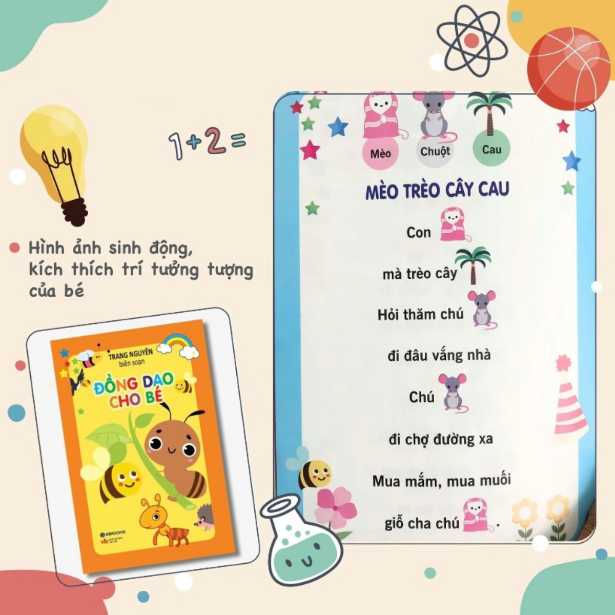 Tu Sach Giao Duc Som Cho Be 0-6 Tuoi: Dong Dao - Cau Do - Truyen Co Tich - Ngu Ngon (Bo 4 Cuon)