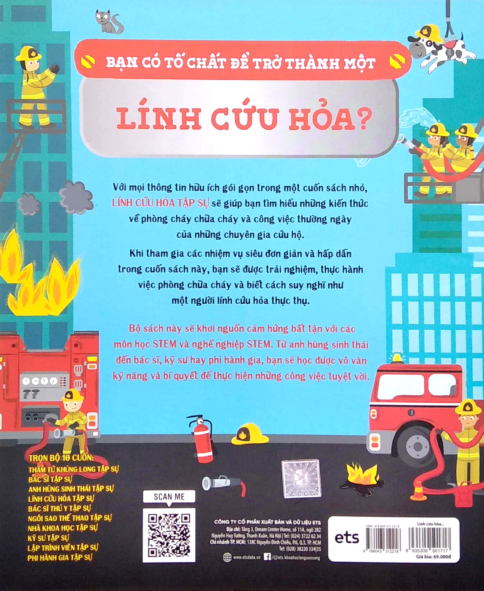 tủ sách giáo dục stem: lính cứu hỏa tập sự