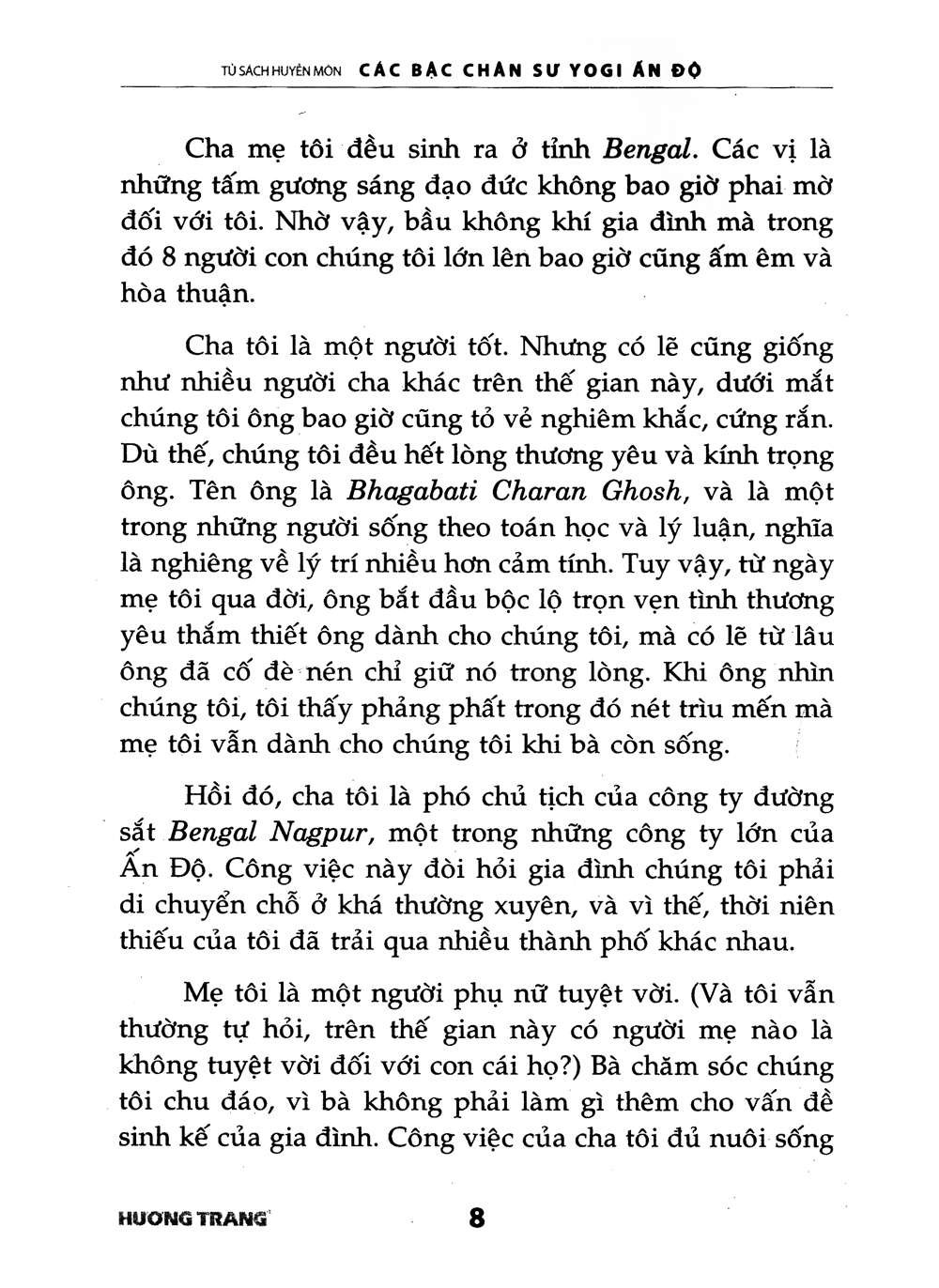 tủ sách huyền môn - các bậc chân sư yogi ấn độ