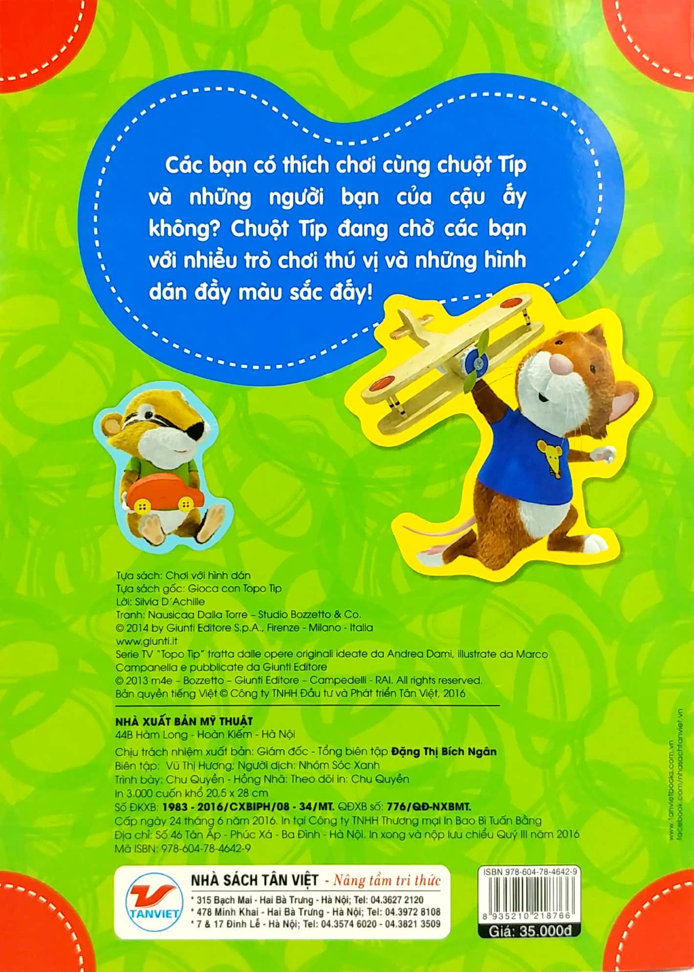 tủ sách khéo tay - tinh mắt: cùng chơi với hình dán topo tip