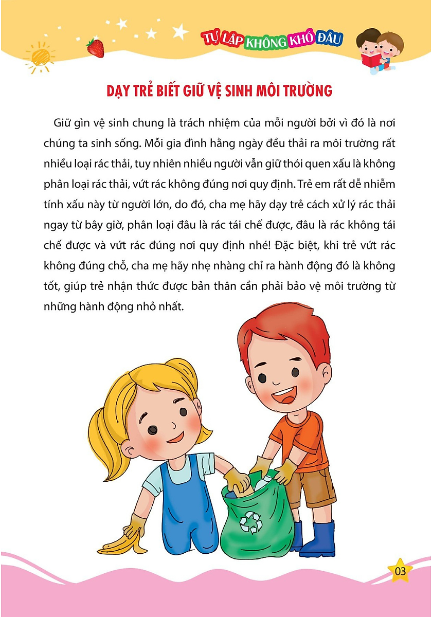 tủ sách kỹ năng sống cho trẻ - kỹ năng tự lập không khó đâu