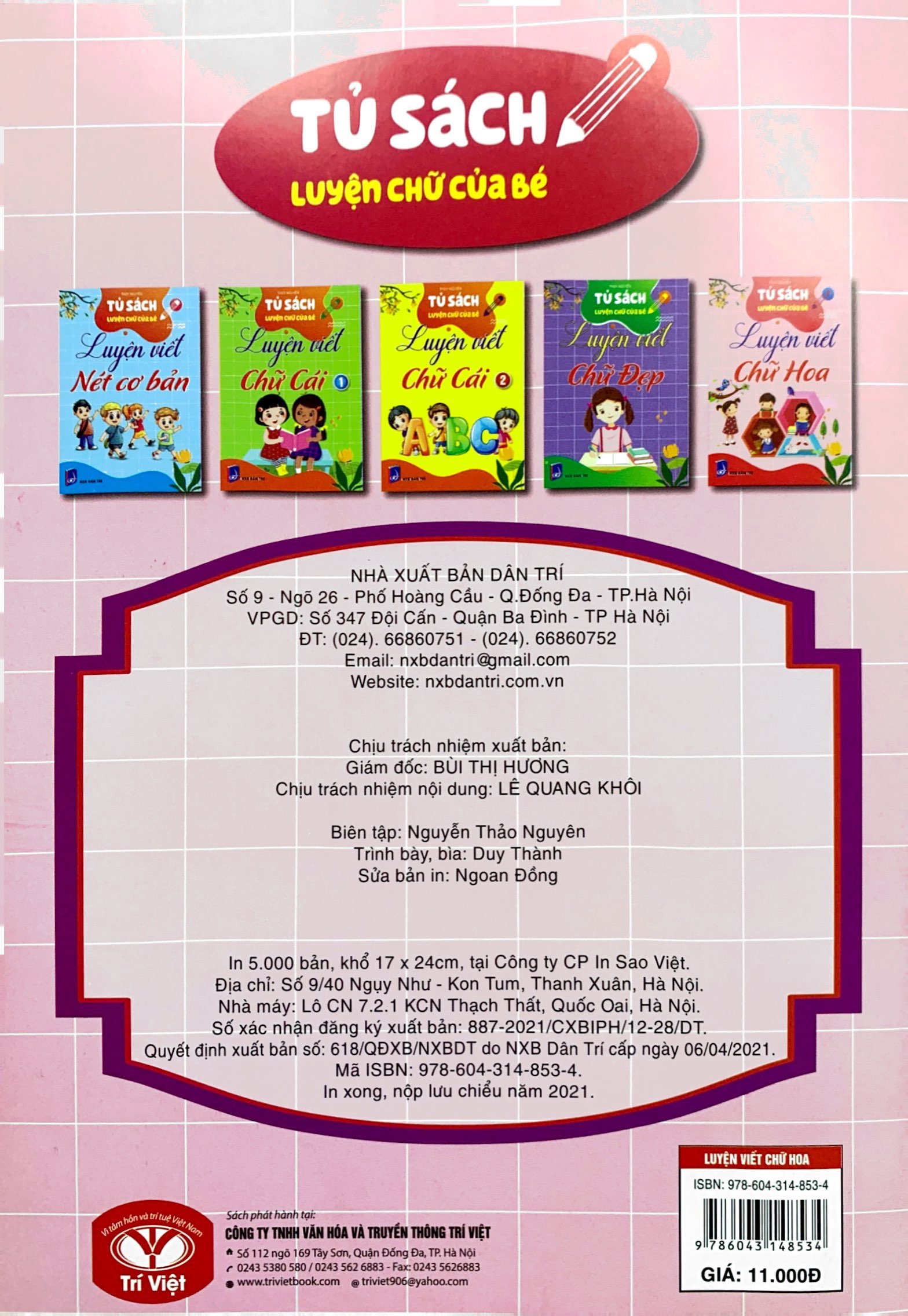 tủ sách luyện chữ của bé - luyện viết chữ hoa