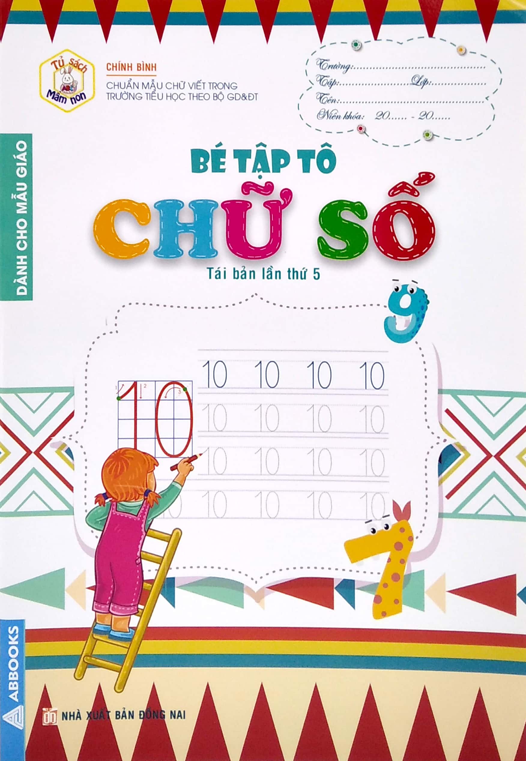 tủ sách mầm non - bé tập tô - chữ số