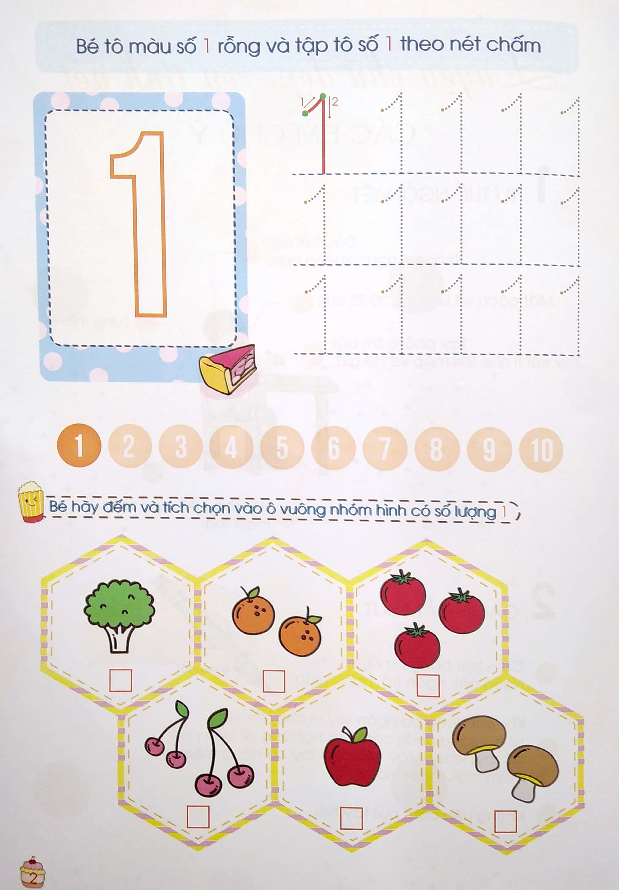 tủ sách mầm non - bé tập tô - chữ số