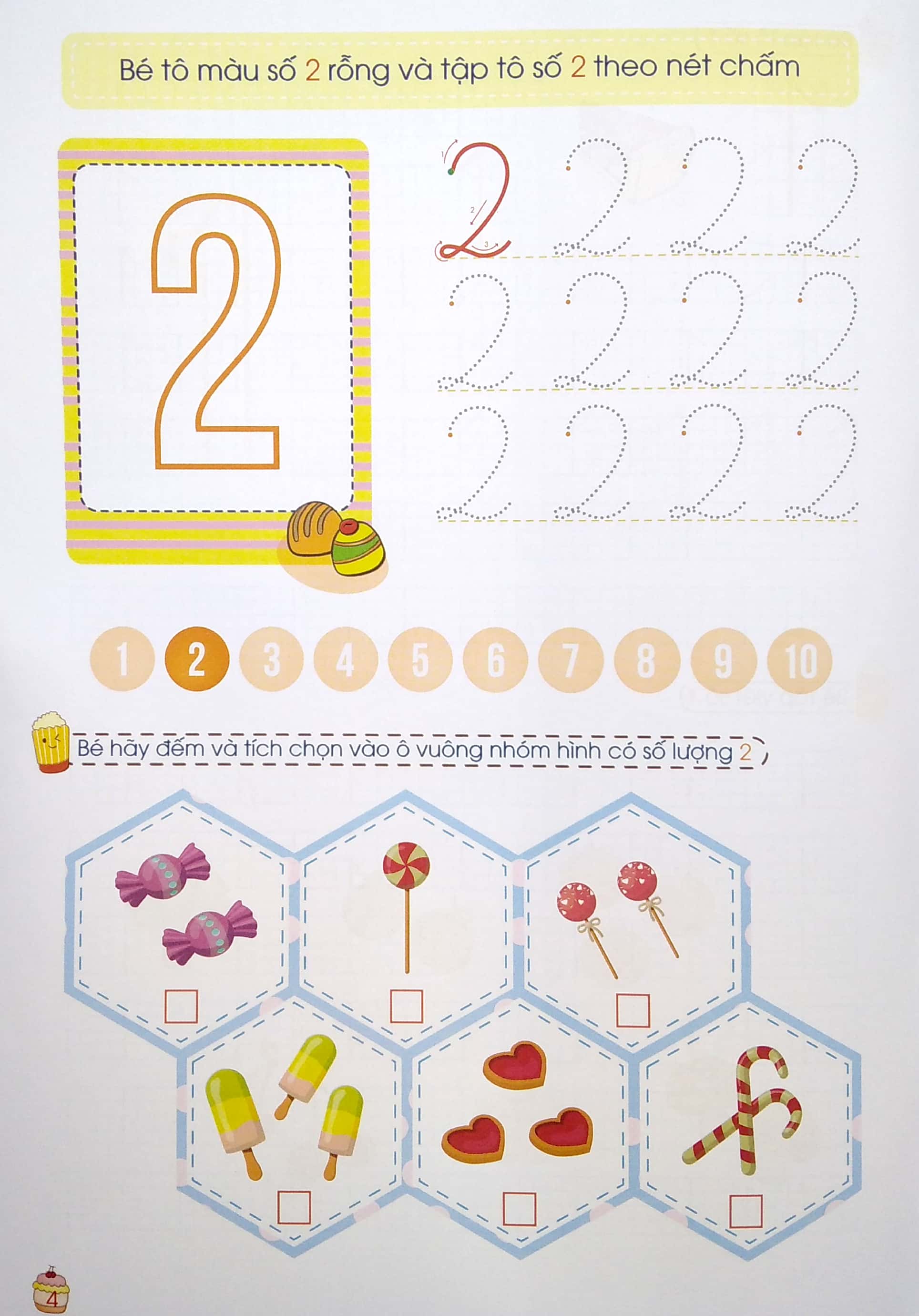 tủ sách mầm non - bé tập tô - chữ số