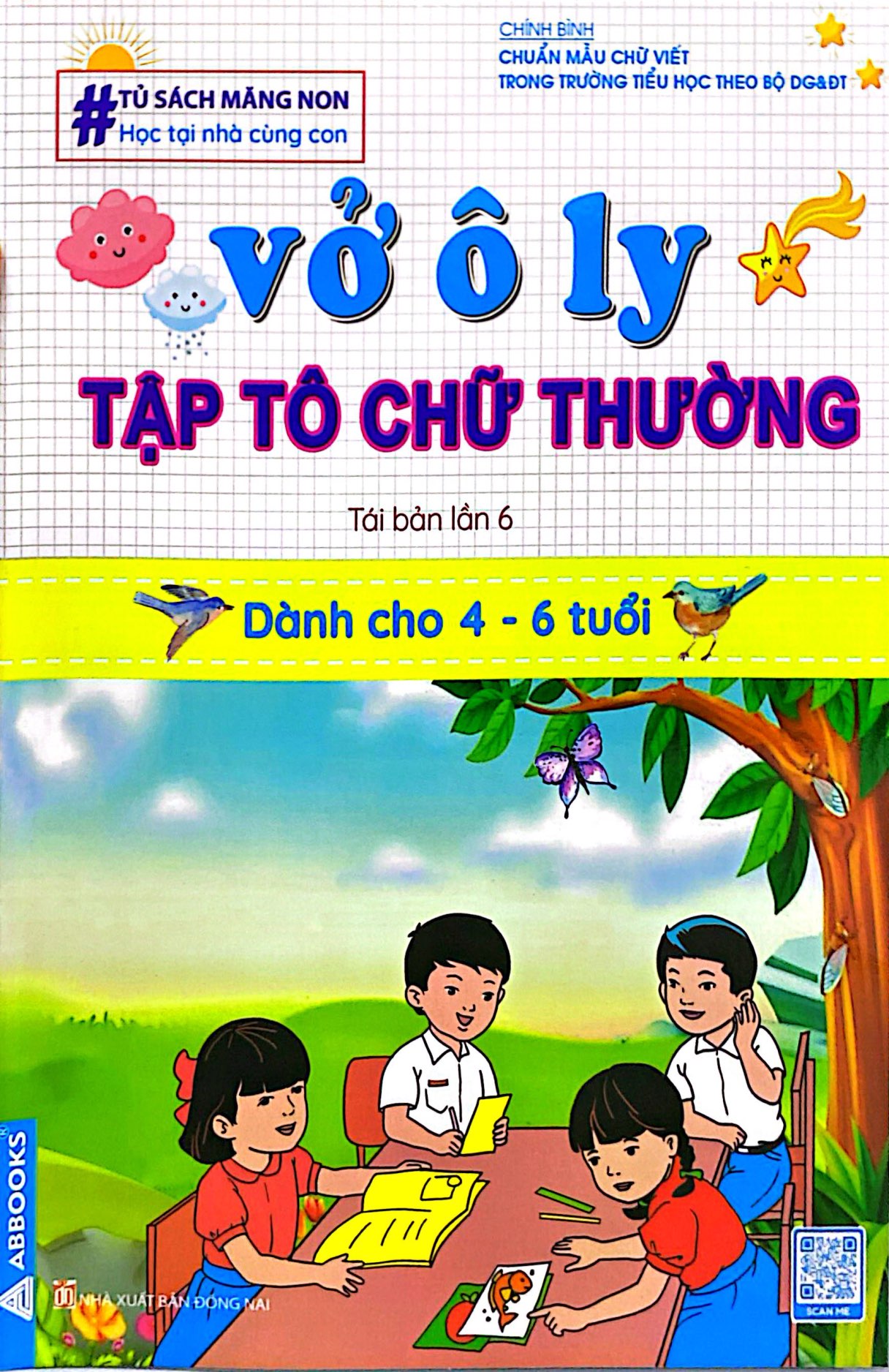 Tu Sach Mang Non - Hoc Tai Nha Cung Con - Vo O Ly Tap To Chu Thuong - Danh Cho 4-6 Tuoi