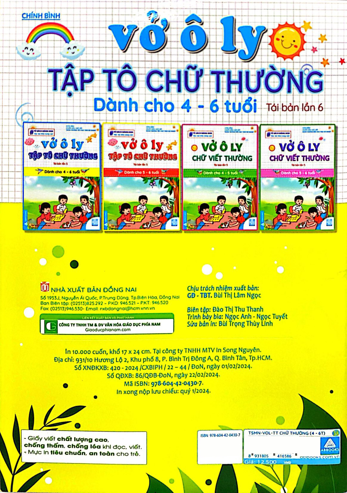 Tu Sach Mang Non - Hoc Tai Nha Cung Con - Vo O Ly Tap To Chu Thuong - Danh Cho 4-6 Tuoi