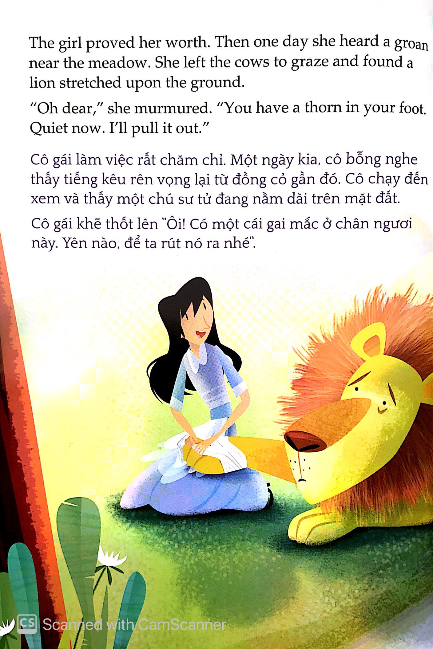 tủ sách túi khôn nhân loại - chú sư tử bị thương