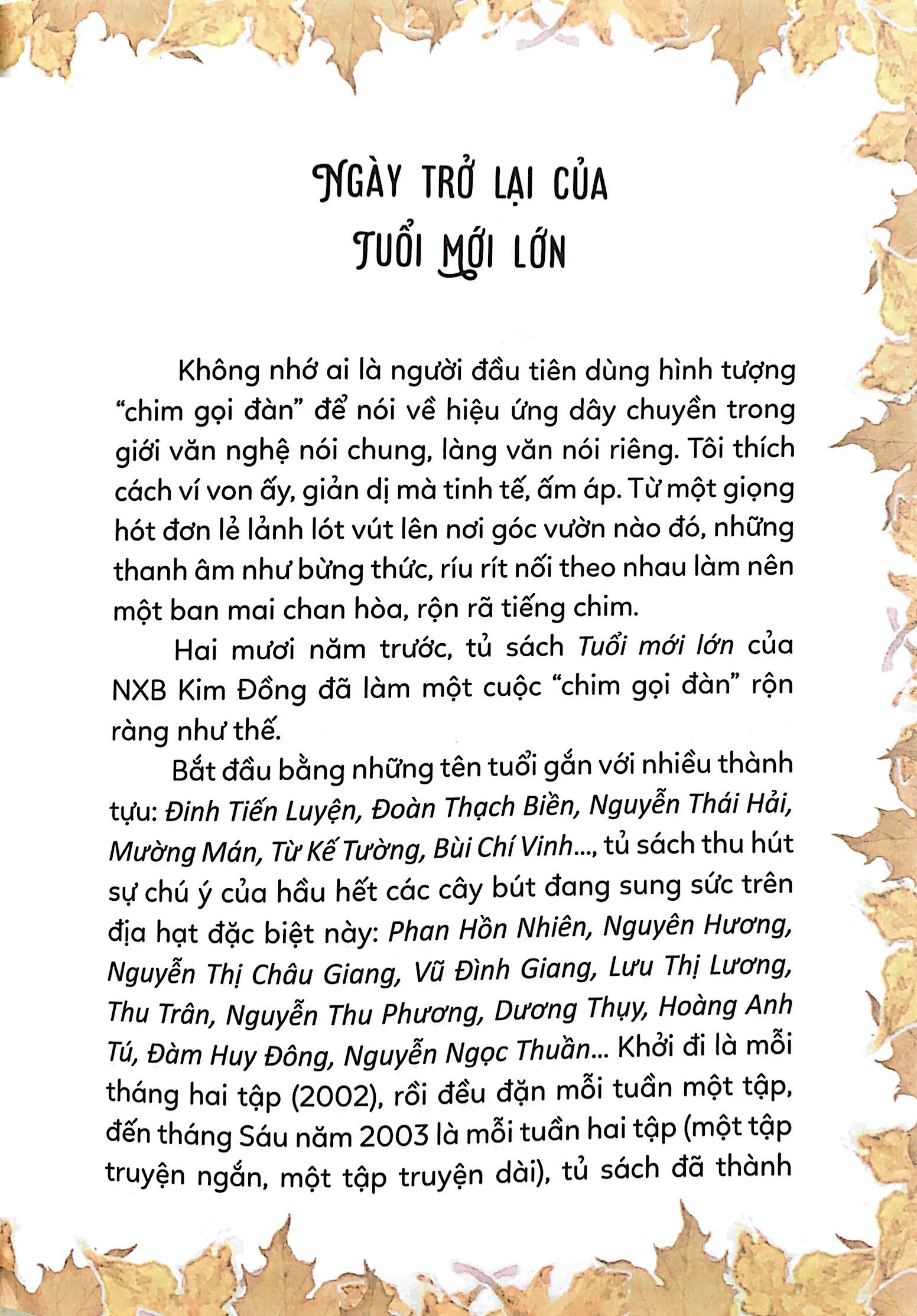 tủ sách tuổi mới lớn - ba chàng trai, một cô gái và những chiếc lá