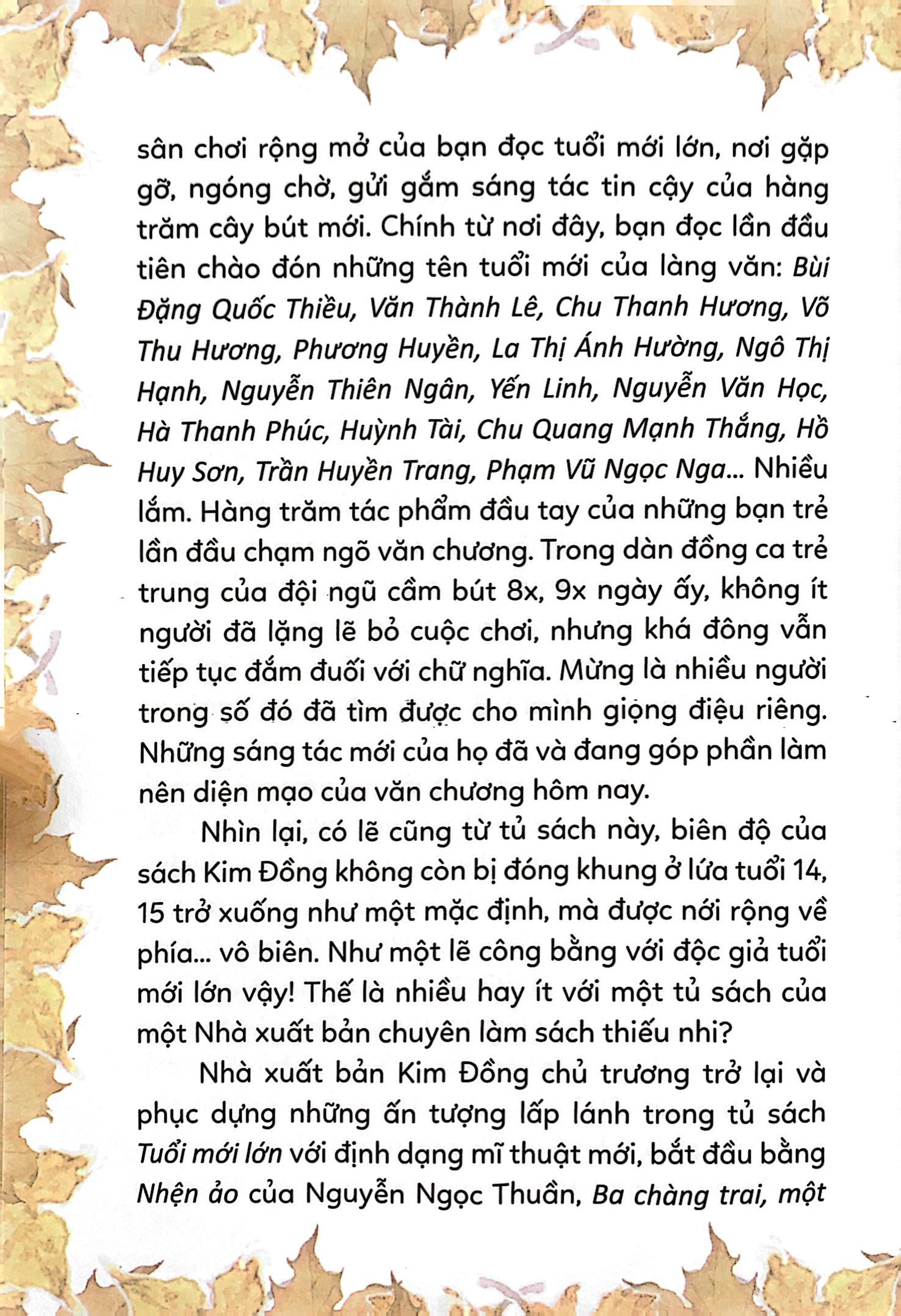 tủ sách tuổi mới lớn - ba chàng trai, một cô gái và những chiếc lá