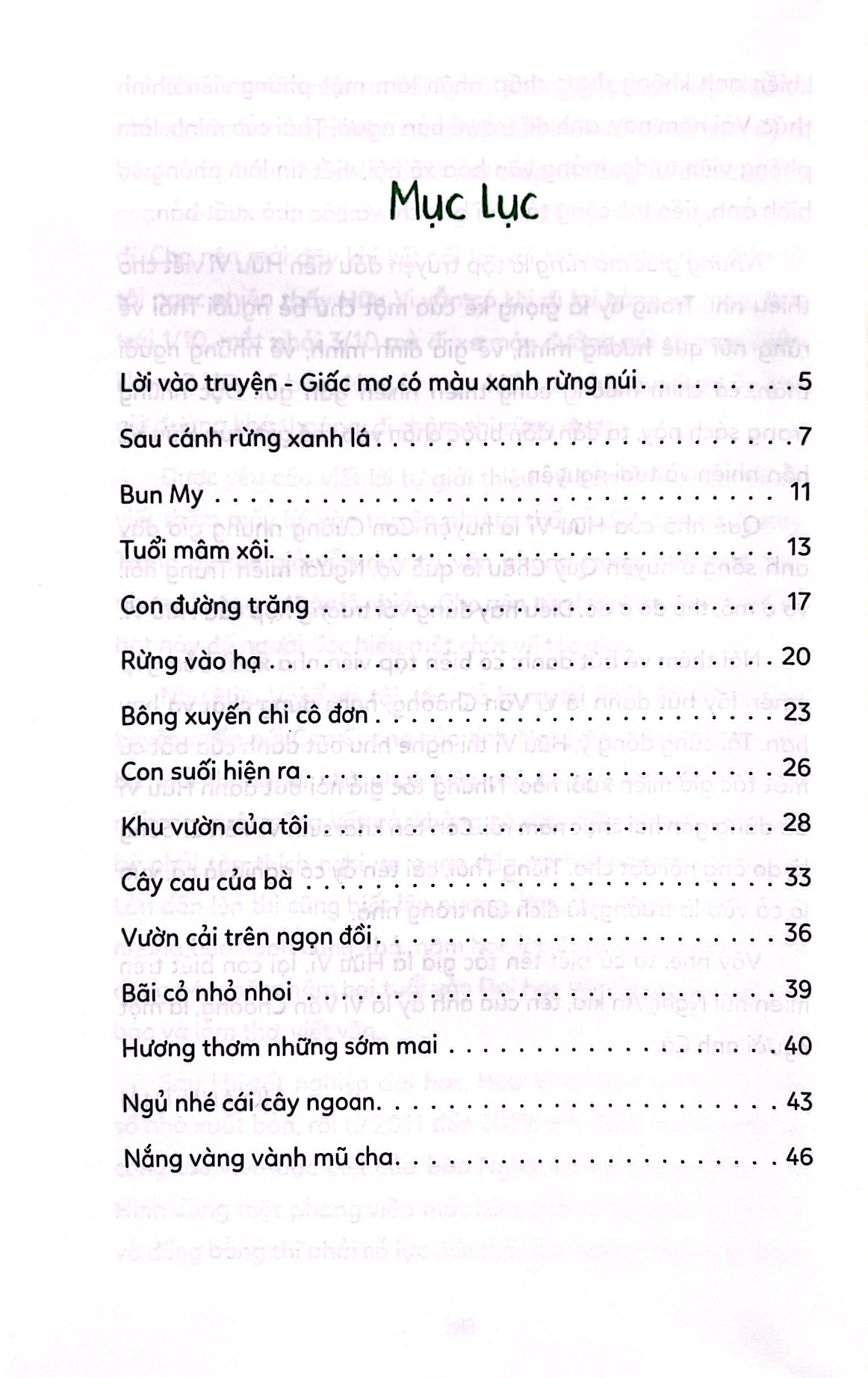 tủ sách tuổi thần tiên - những giấc mơ rừng