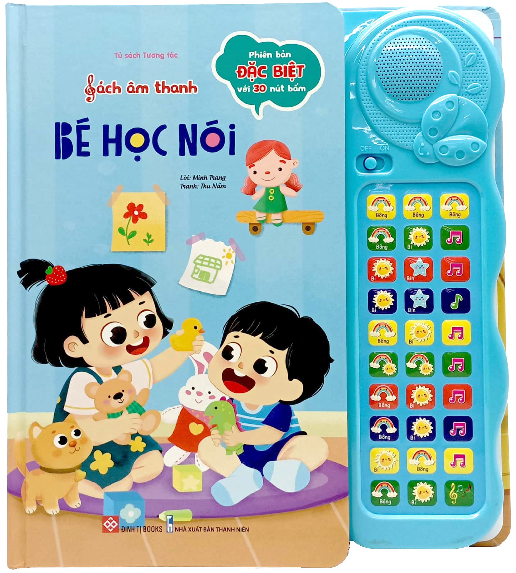 tủ sách tương tác - sách âm thanh - bé học nói - phiên bản đặc biệt với 30 nút bấm