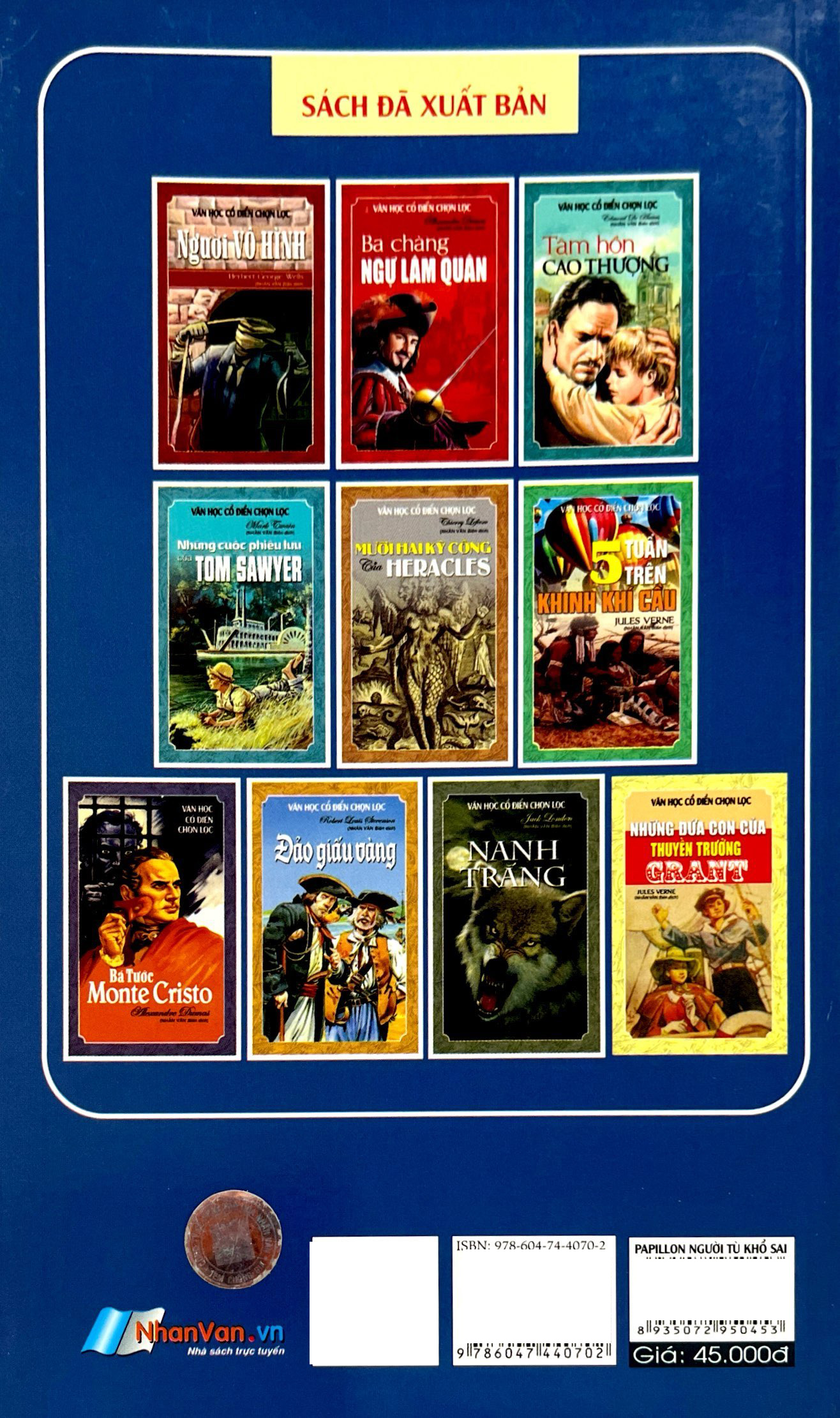 tủ sách văn học cổ điển rút gọn - papillon người tù khổ sai