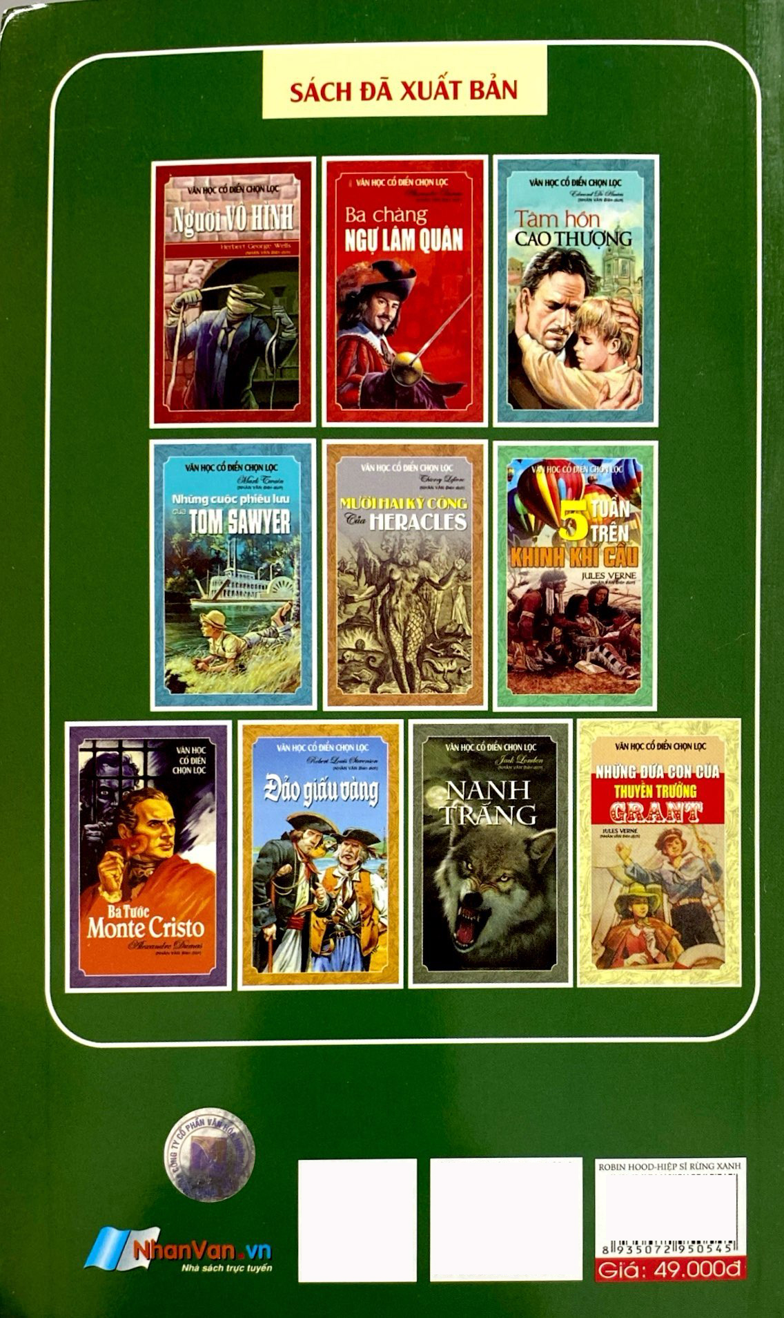 tủ sách văn học cổ điển rút gọn - robin hood - hiệp sĩ rừng xanh