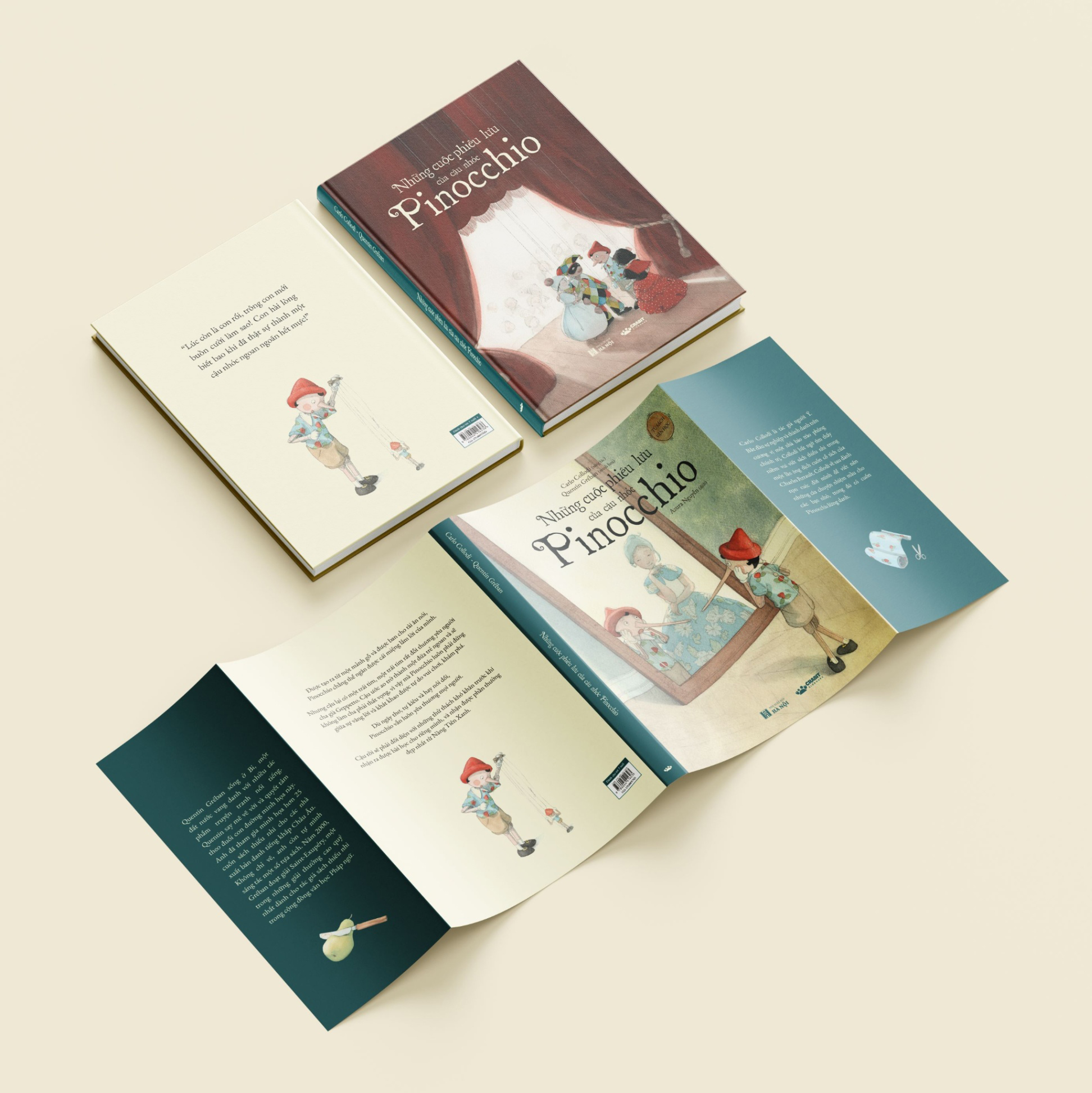 tủ sách văn học - những cuộc phiêu lưu của cậu nhóc pinocchio - bìa cứng