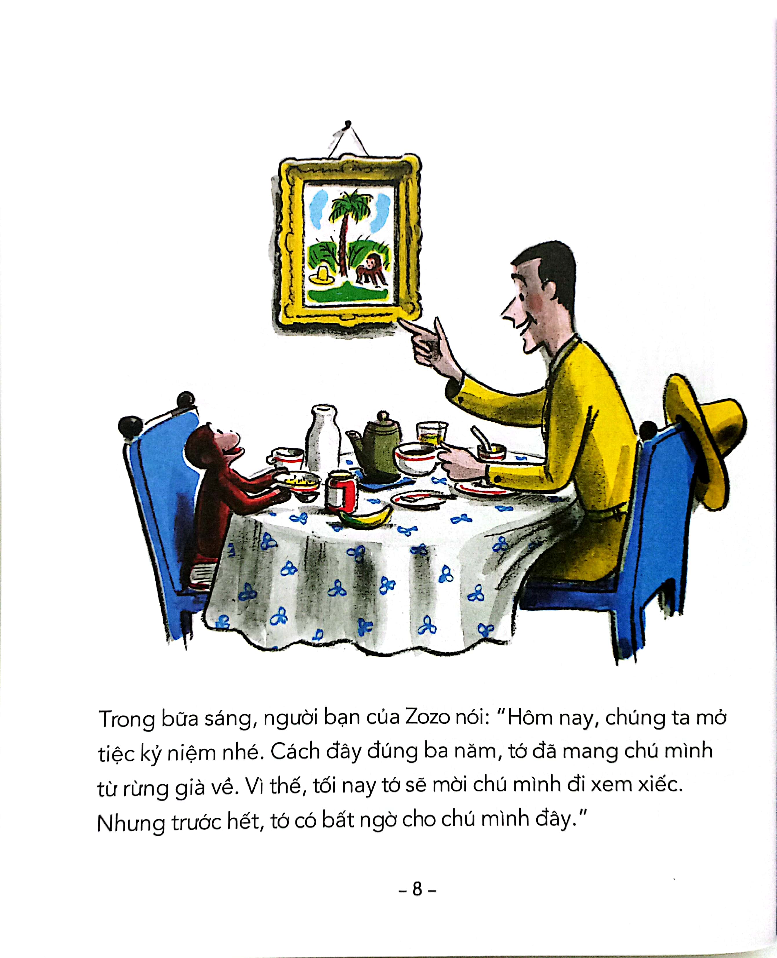 tủ sách văn học thiếu nhi kinh điển - zozo chú khỉ hiếu kỳ - khỉ zozo đạp xe