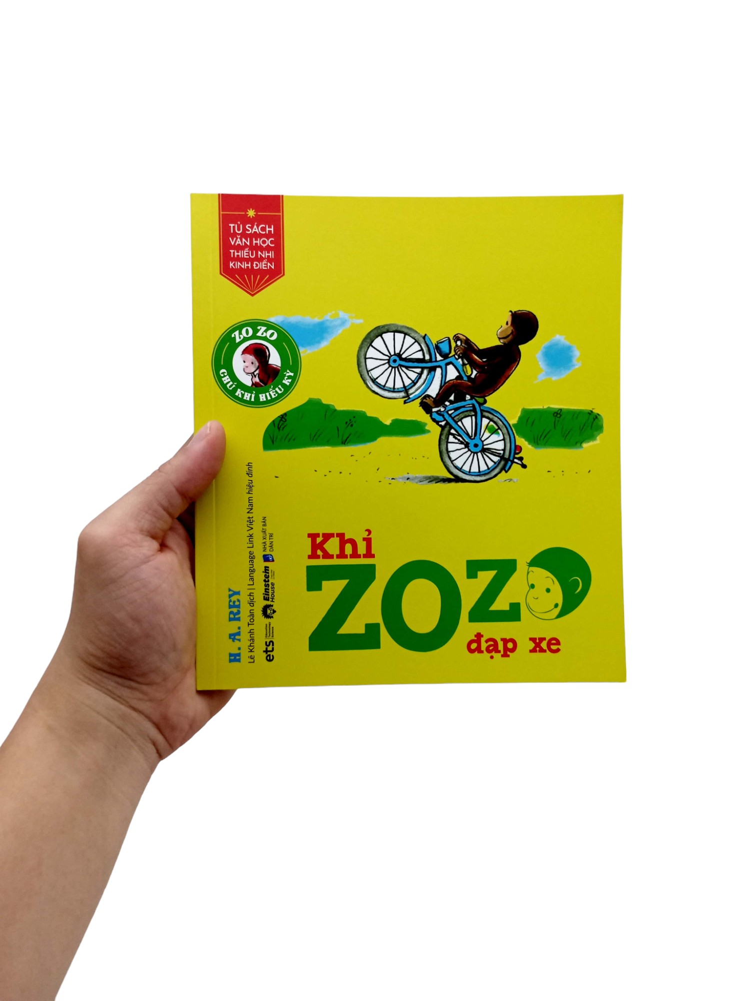 tủ sách văn học thiếu nhi kinh điển - zozo chú khỉ hiếu kỳ - khỉ zozo đạp xe