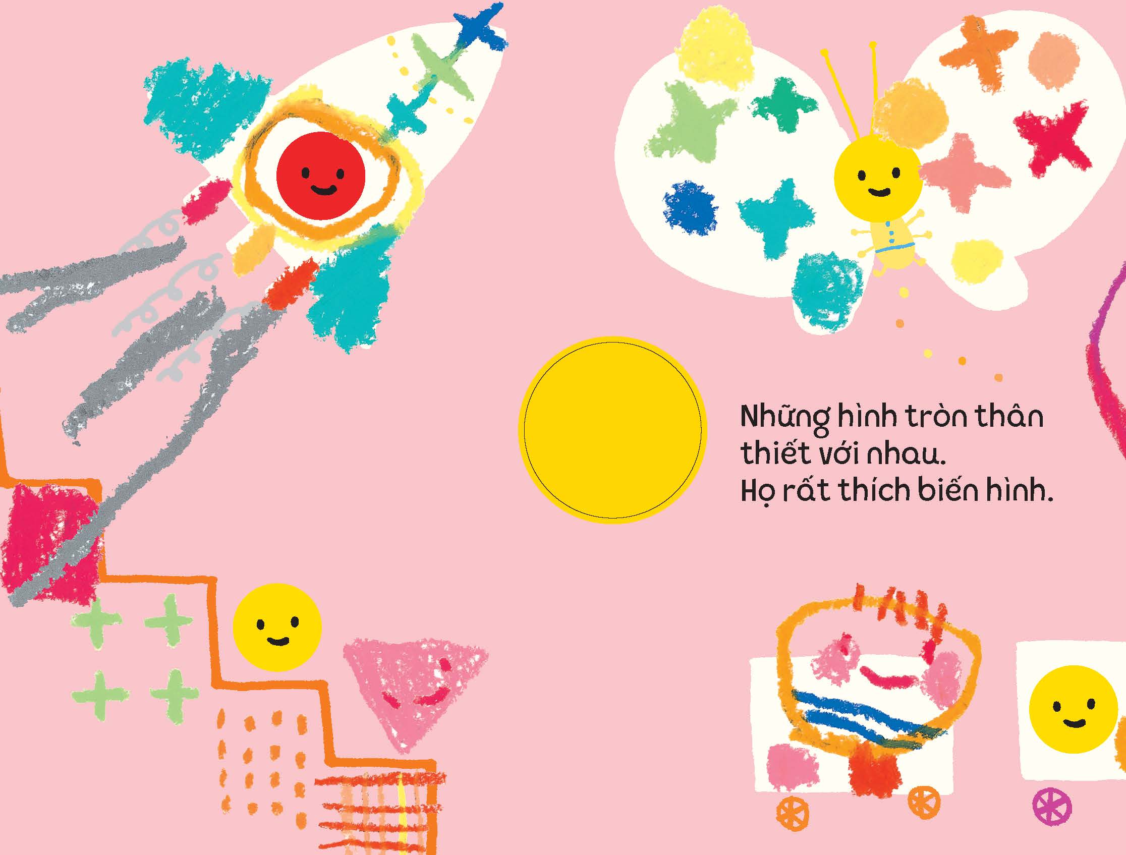 tủ sách vui để học - dòng sách cầm tay - sách tô màu - hình vẽ tròn xoe