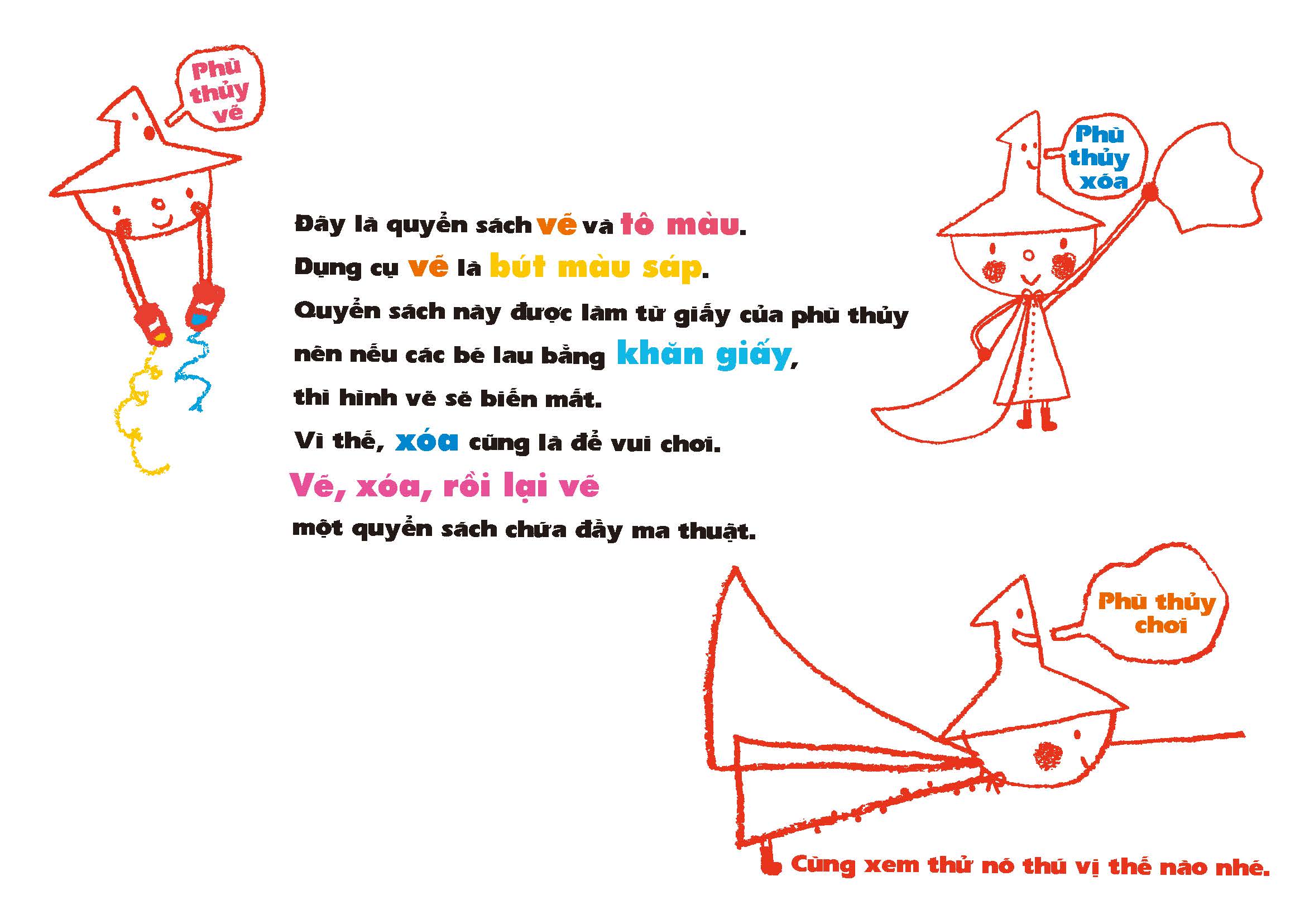 tủ sách vui để học - phù thủy nhỏ - vẽ, xóa, rồi lại vẽ