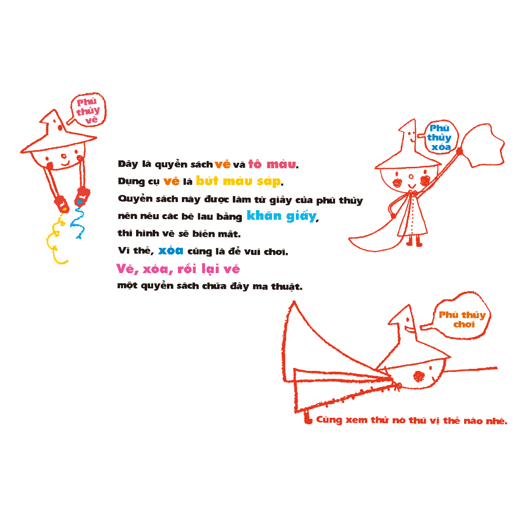 tủ sách vui để học - phù thủy nhỏ - vẽ, xóa, rồi lại vẽ