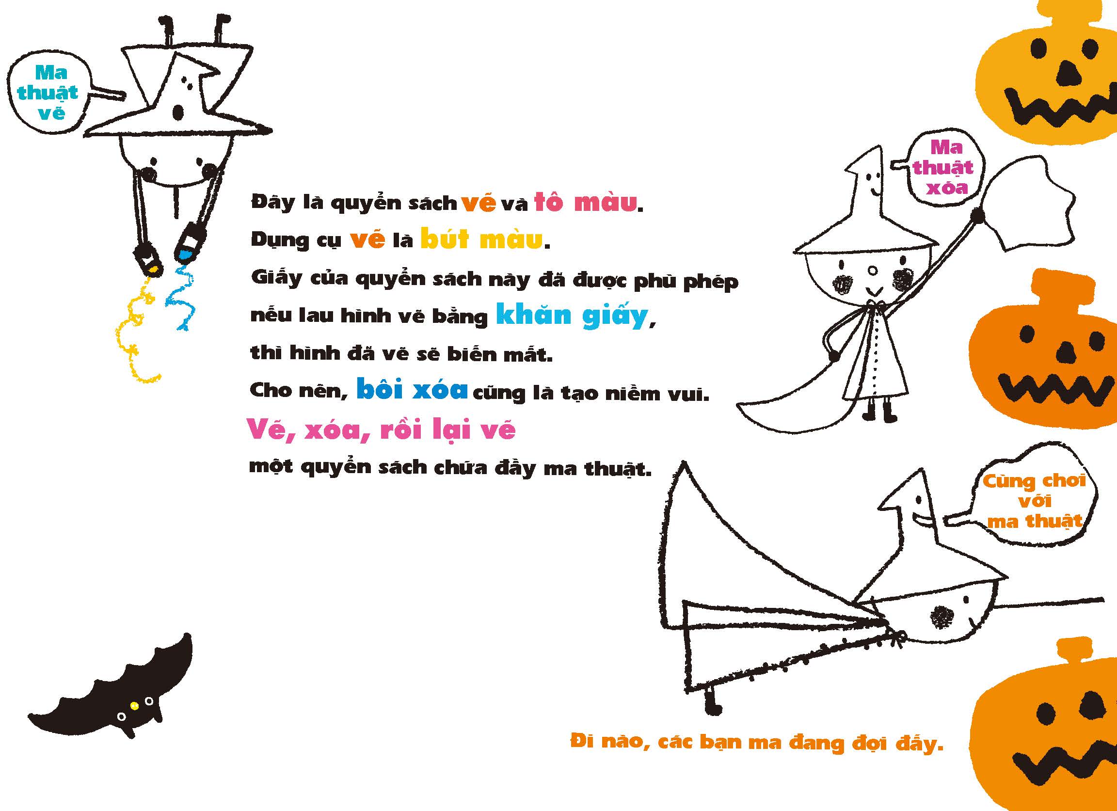 tủ sách vui để học - phù thủy nhỏ - vẽ, xóa, rồi lại vẽ - những người bạn ma