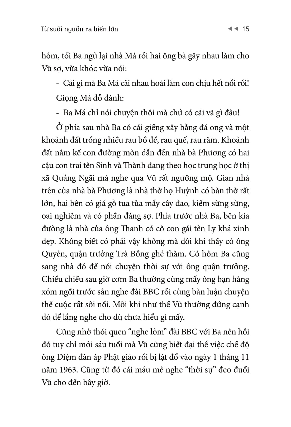 từ suối nguồn ra biển lớn