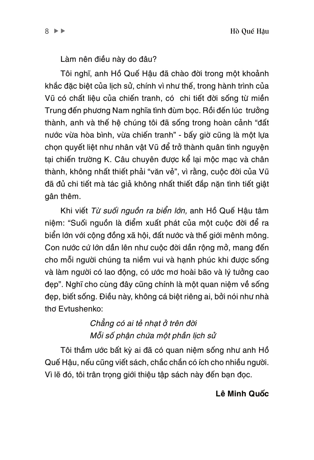 từ suối nguồn ra biển lớn