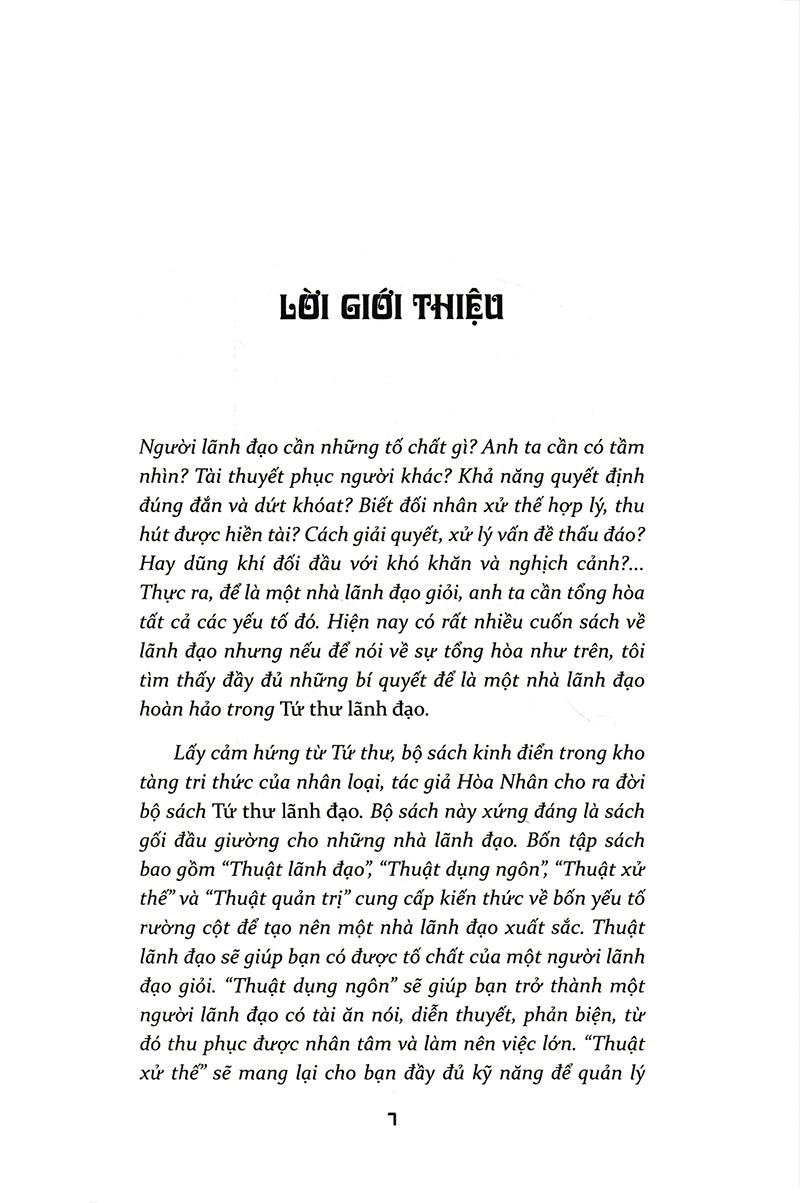 tứ thư lãnh đạo - thuật lãnh đạo (tái bản 2022)