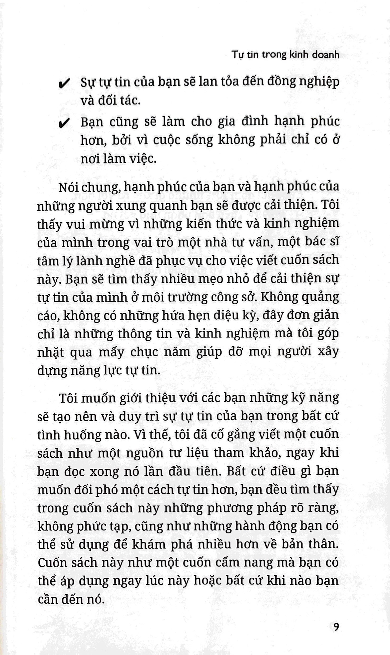 tự tin trong kinh doanh