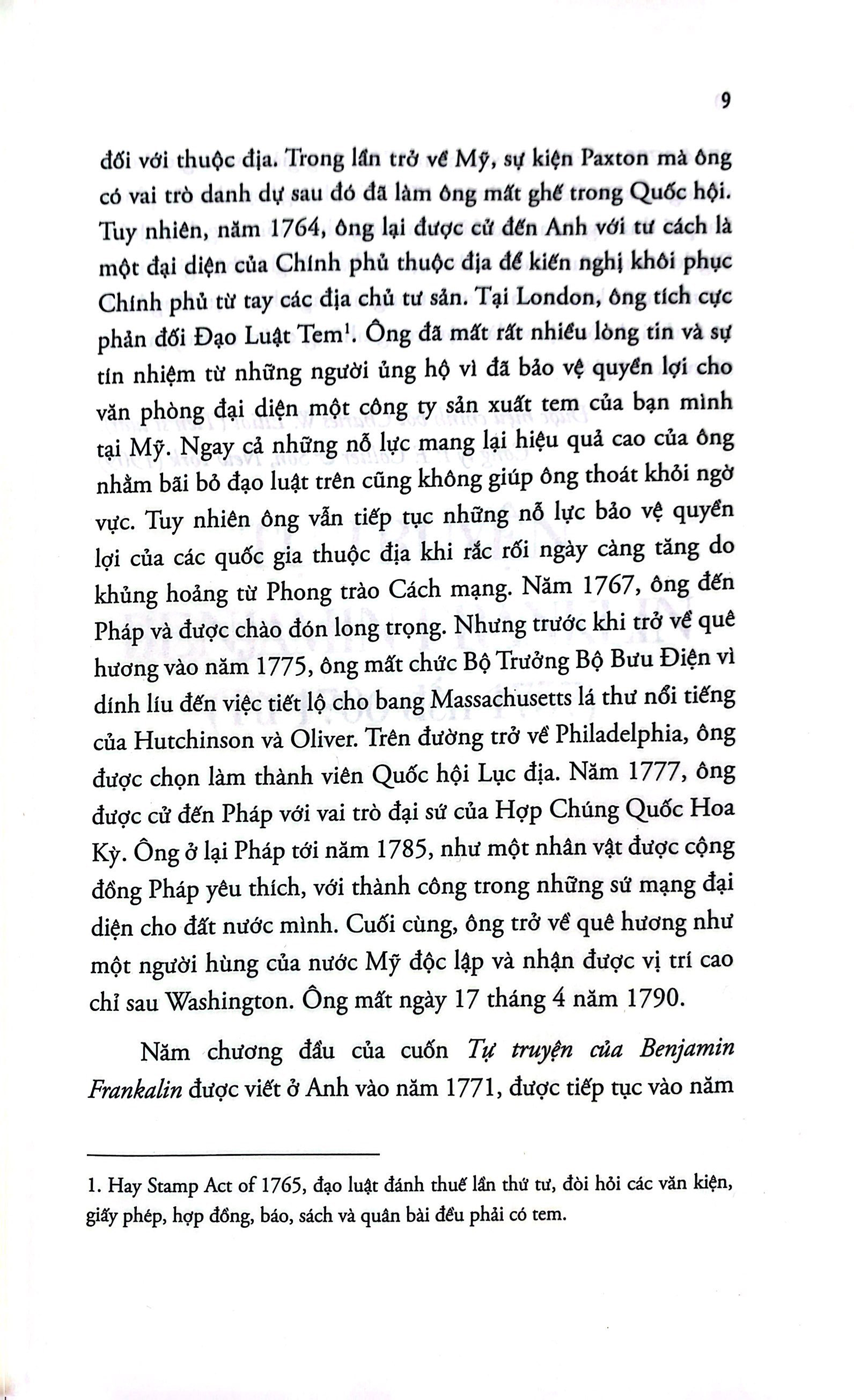 tự truyện benjamin franklin (tái bản 2018)