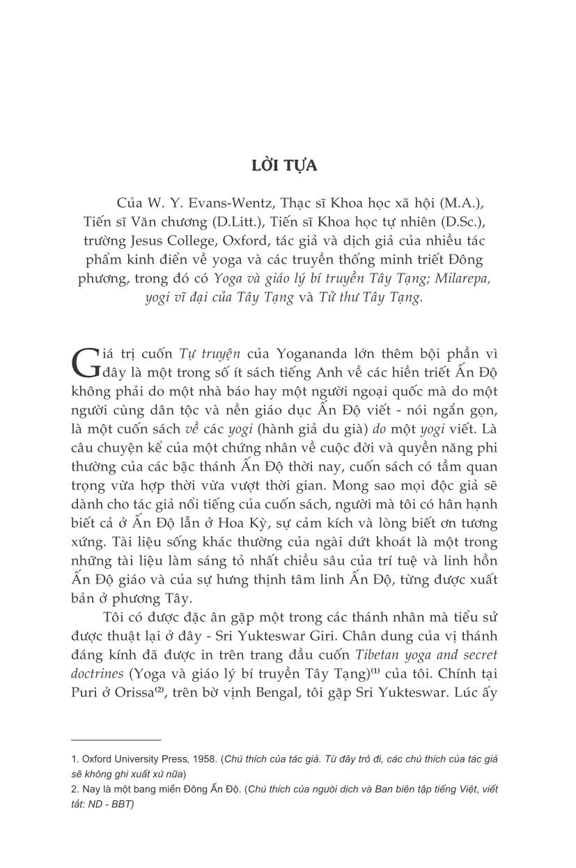 tự truyện của một yogi (tái bản)